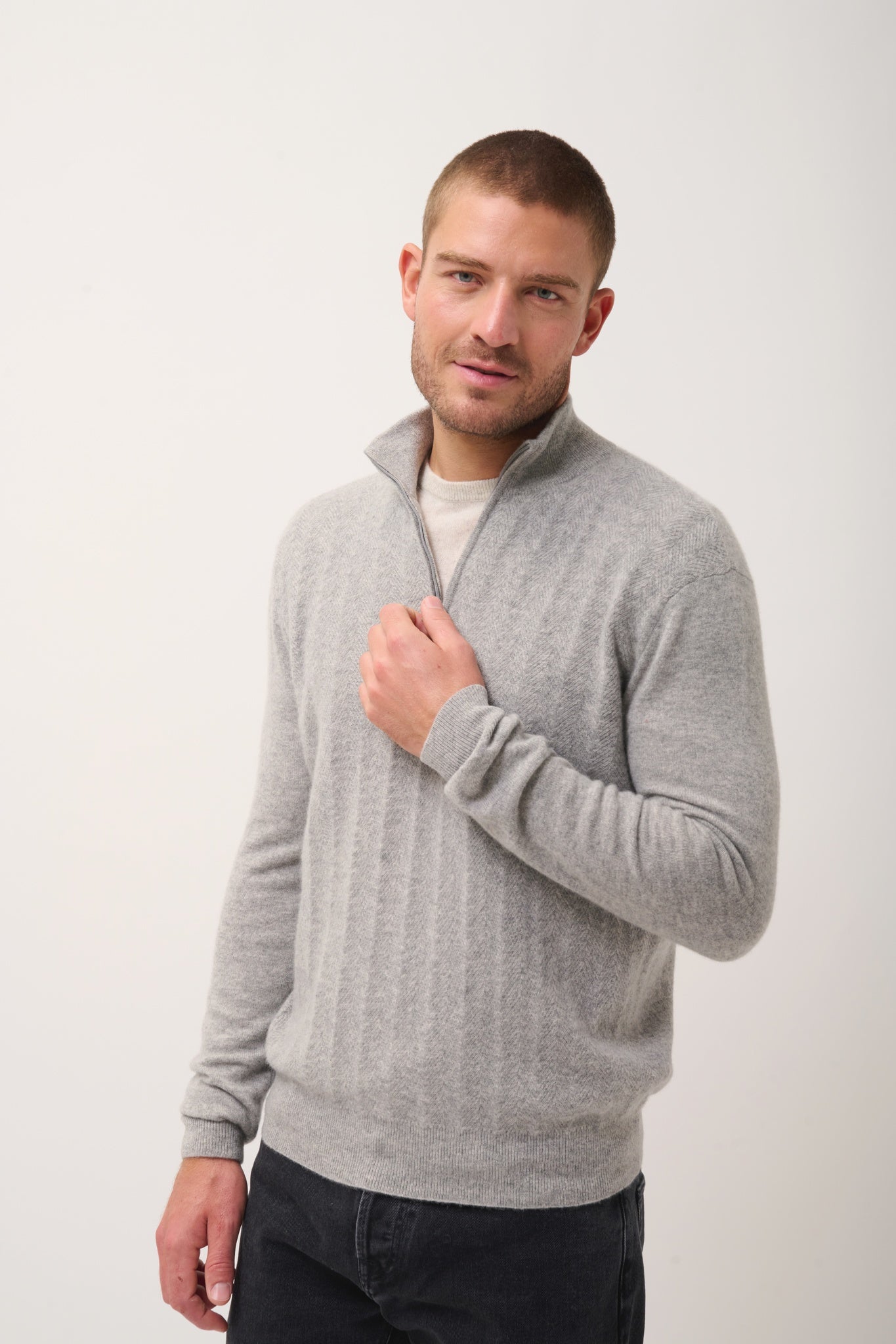 HILMIR cloudy trucker-neck sweater