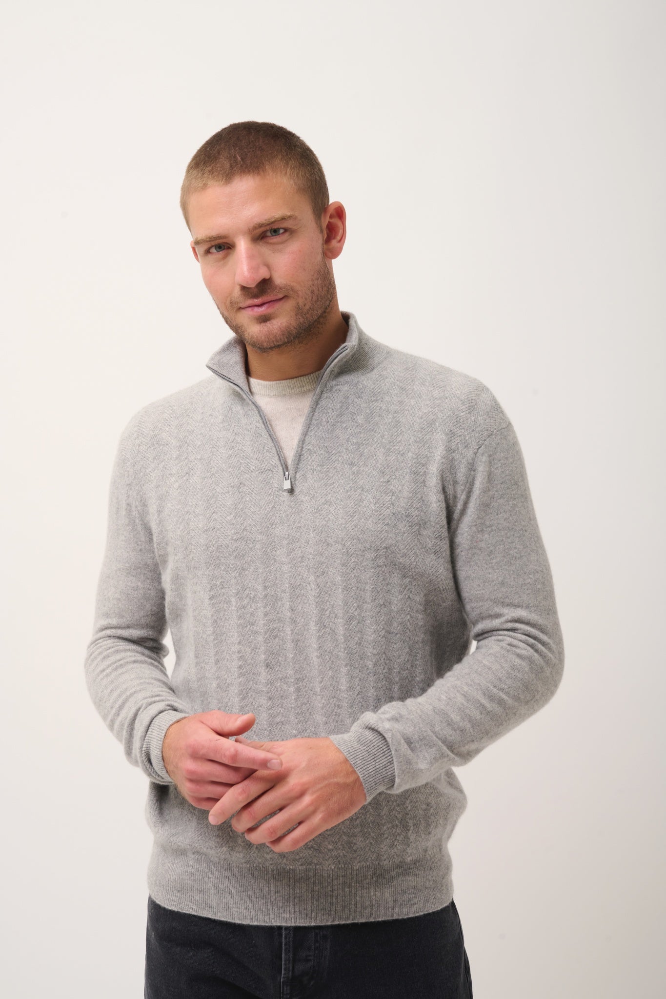 HILMIR cloudy trucker-neck sweater