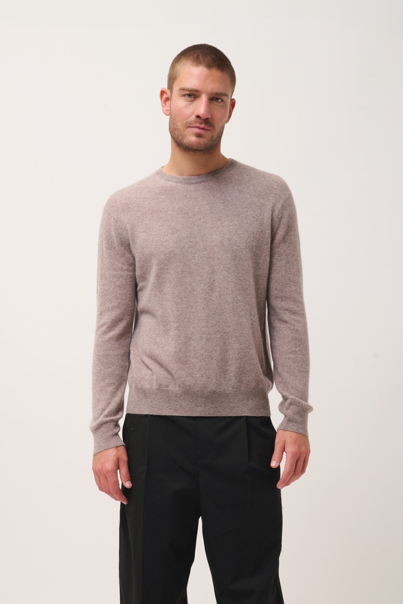 HOWARD pull col rond caribou chiné