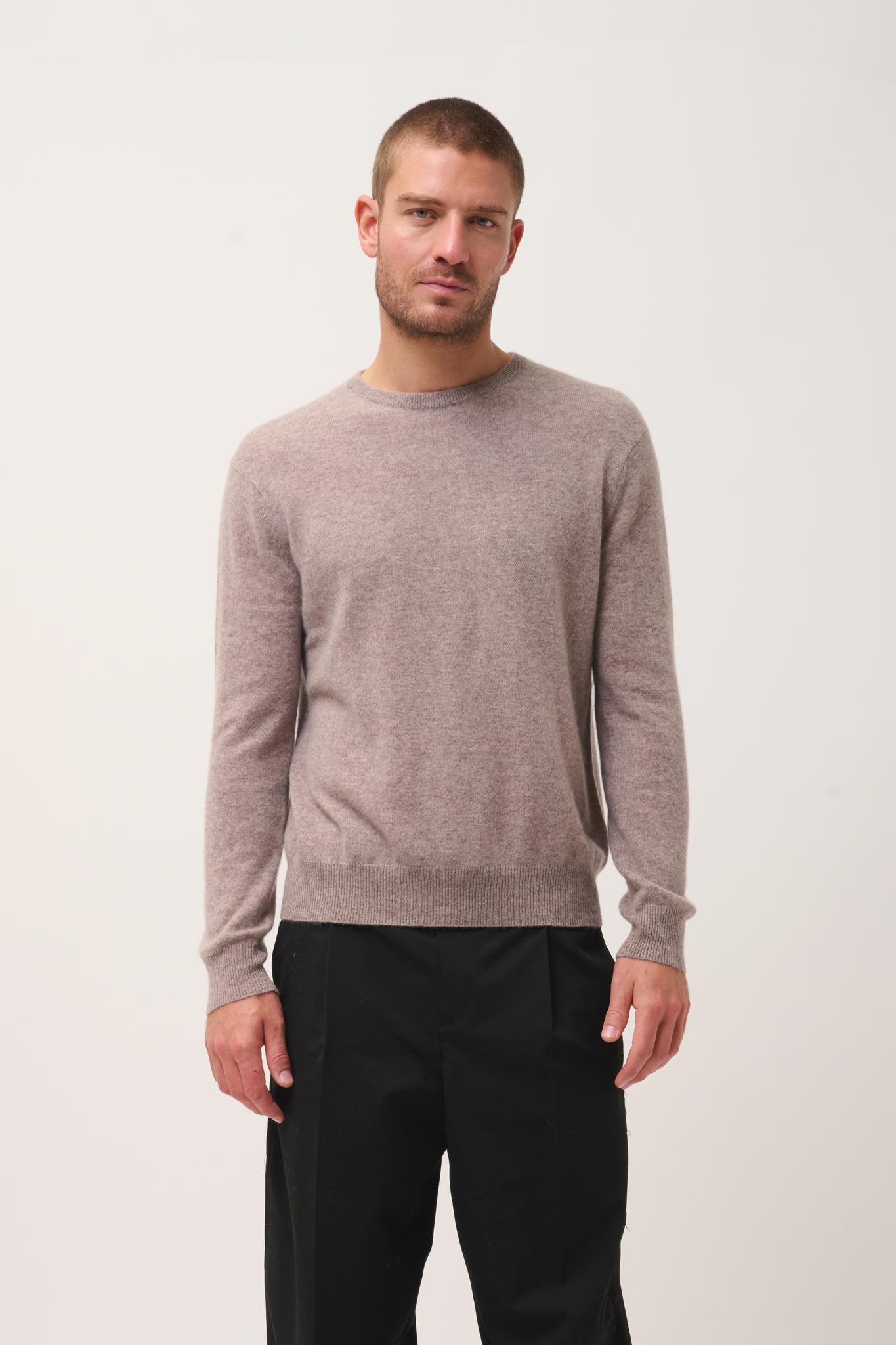 HOWARD pull col rond caribou chiné
