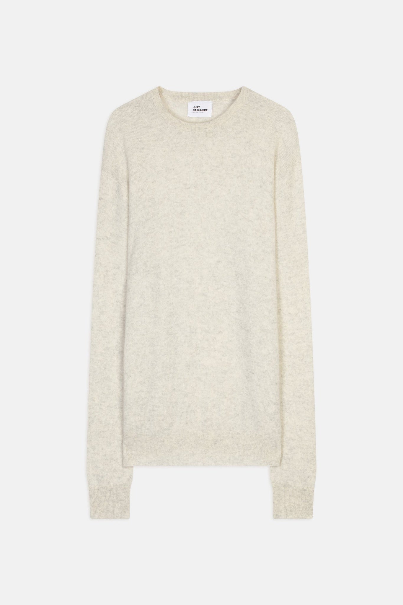 HOWARD round-neck sweater pearl gray mottled