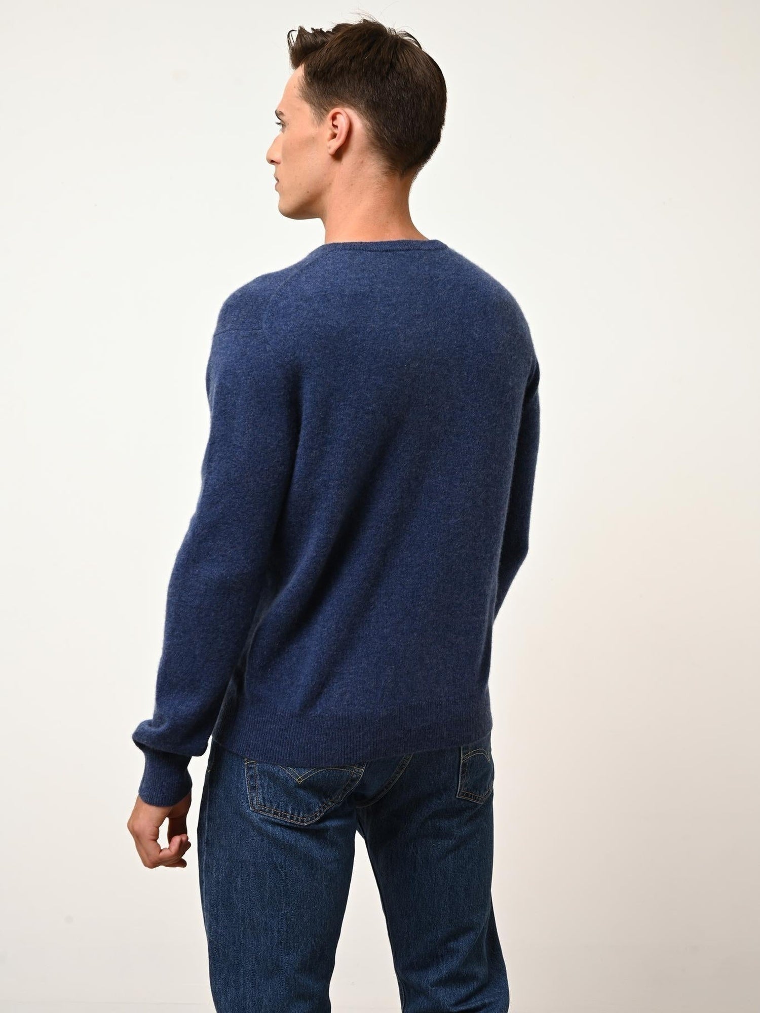 HOWARD pull col rond ocean chiné