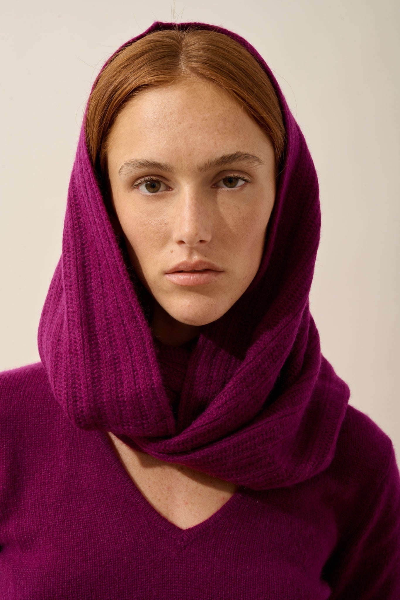 HUTTON 4-ply plum necklace