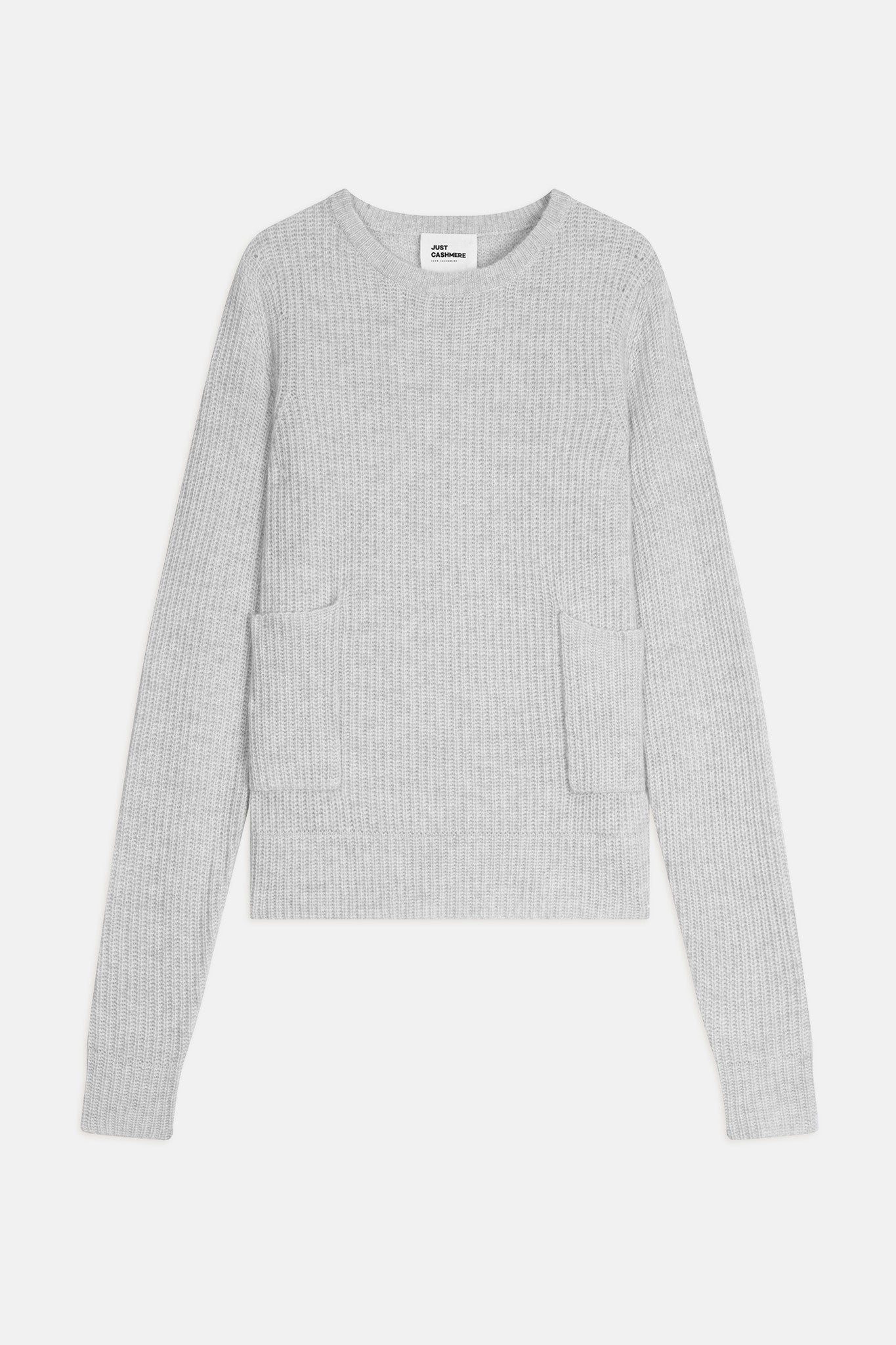 inaya pull col rond gris perle chiné