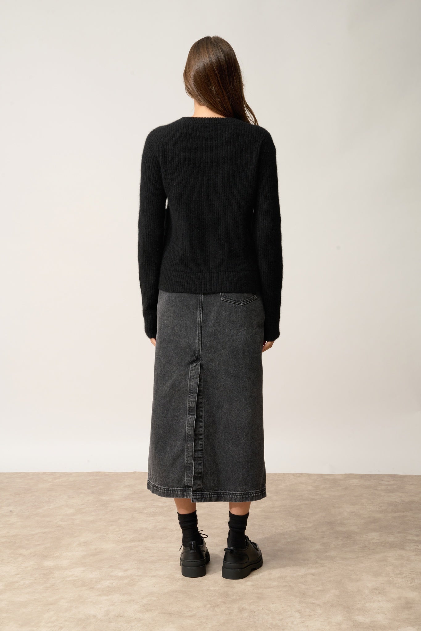 INAYA pull col rond noir