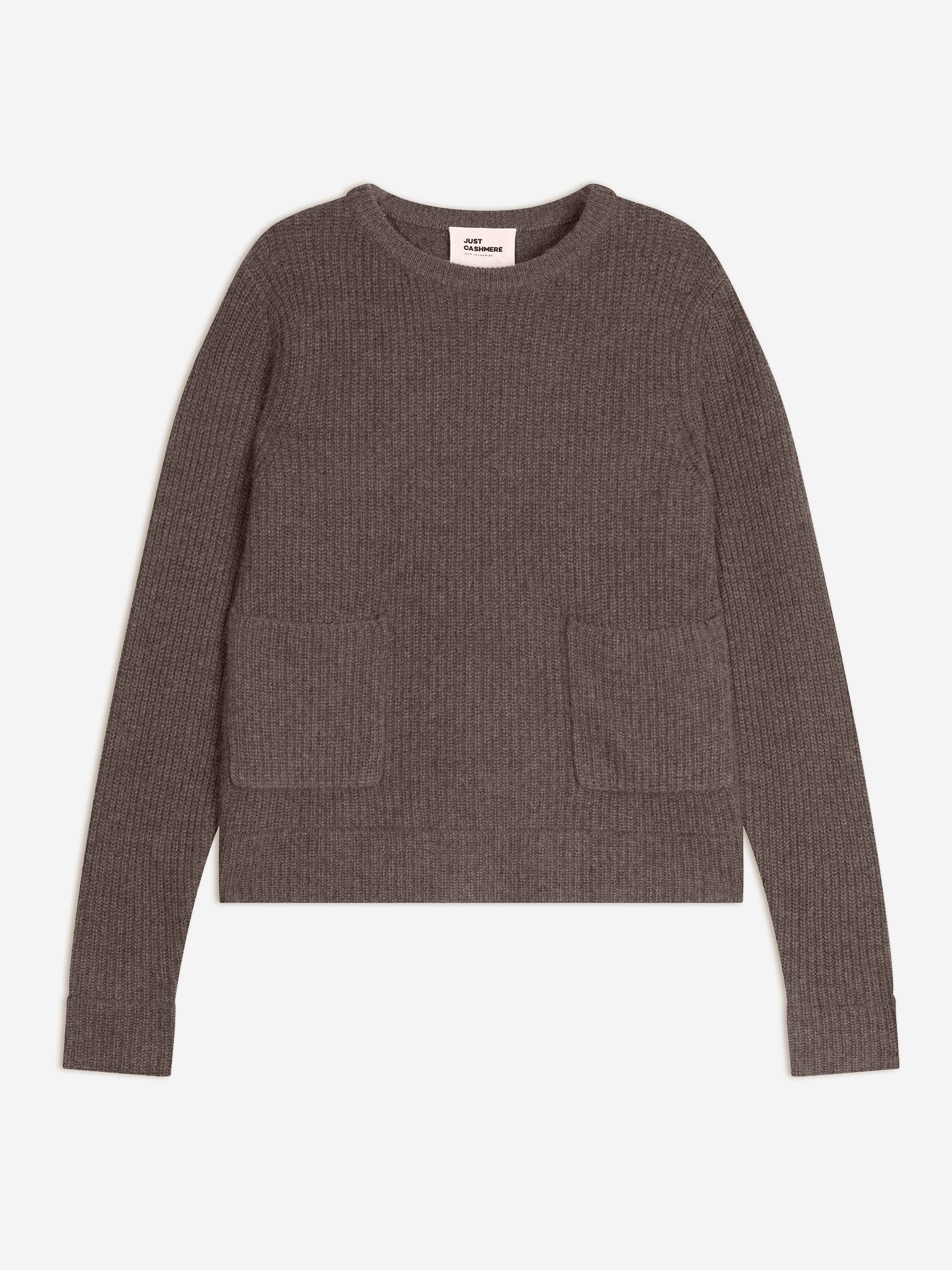 INAYA round neck sweater in taupe heather