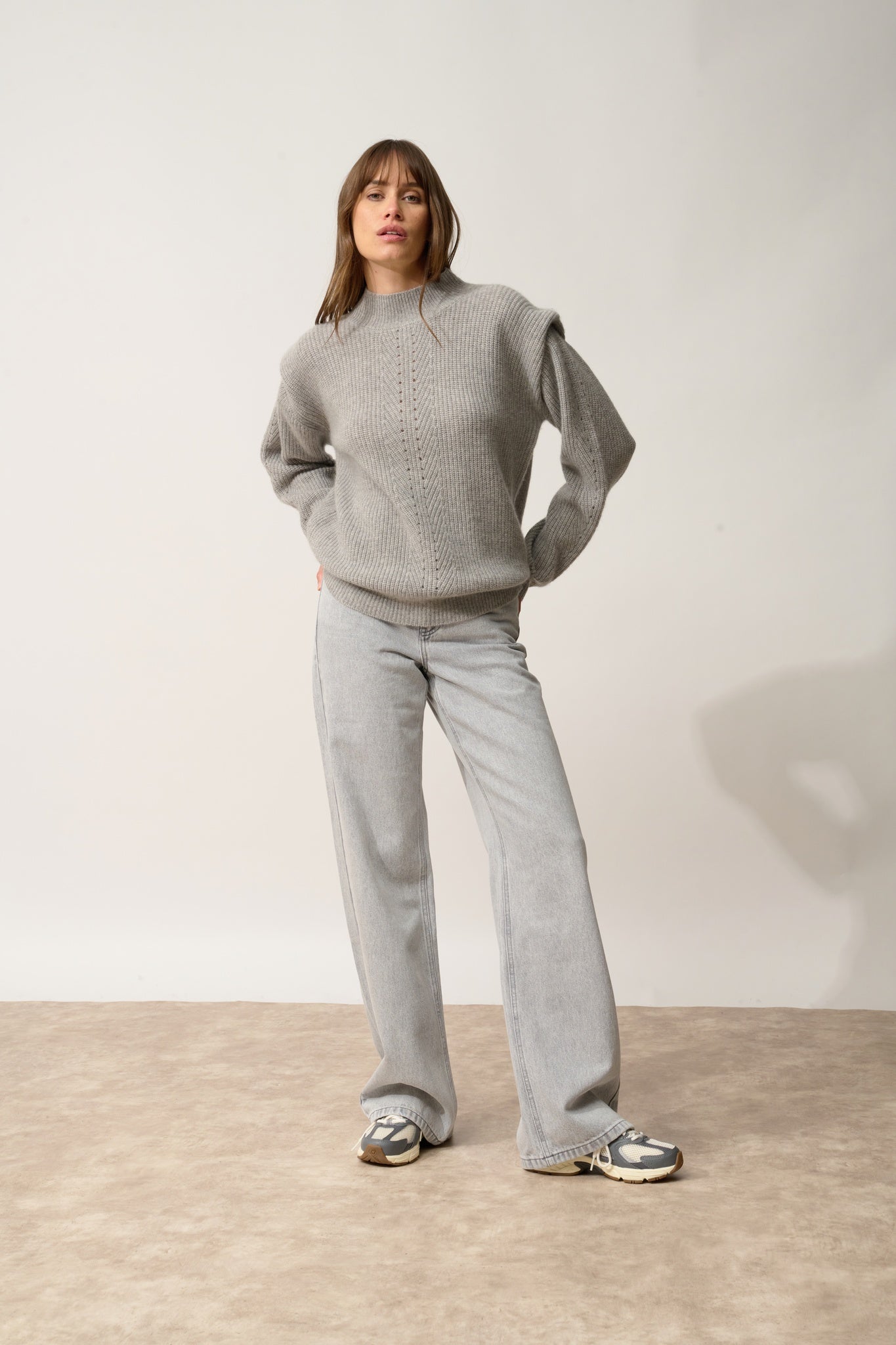 IQUITOS pull col montant nuage chiné