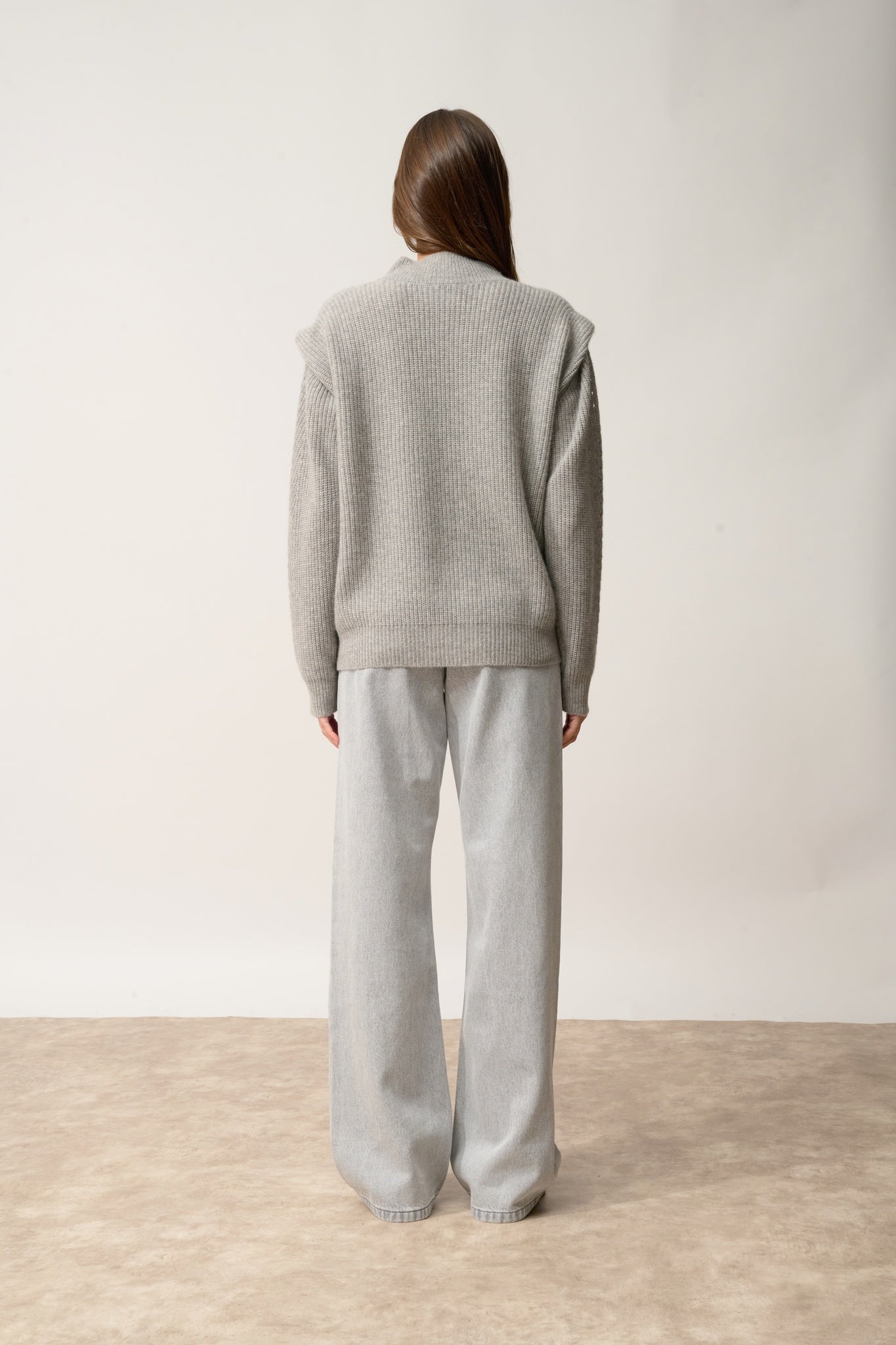 IQUITOS pull col montant nuage chiné