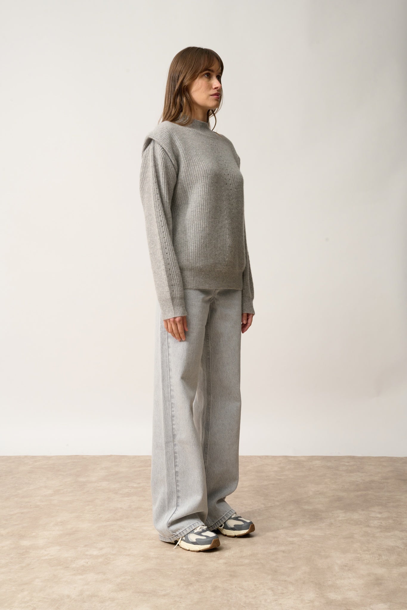 IQUITOS pull col montant nuage chiné