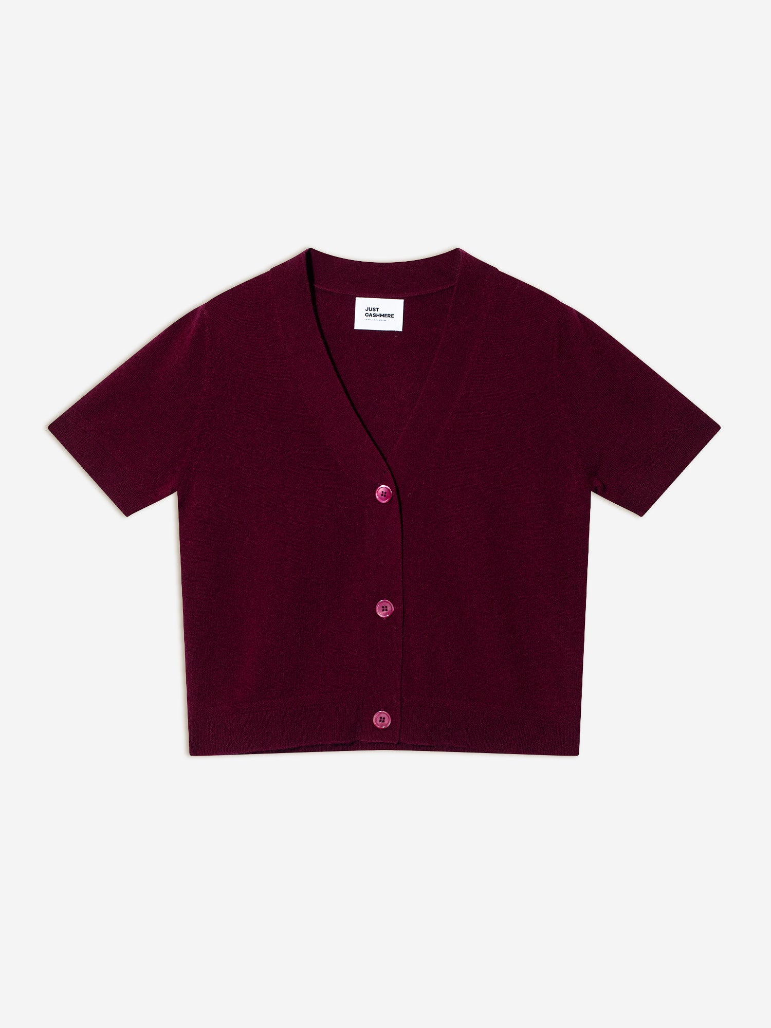 IRIS burgundy v-neck cardigan