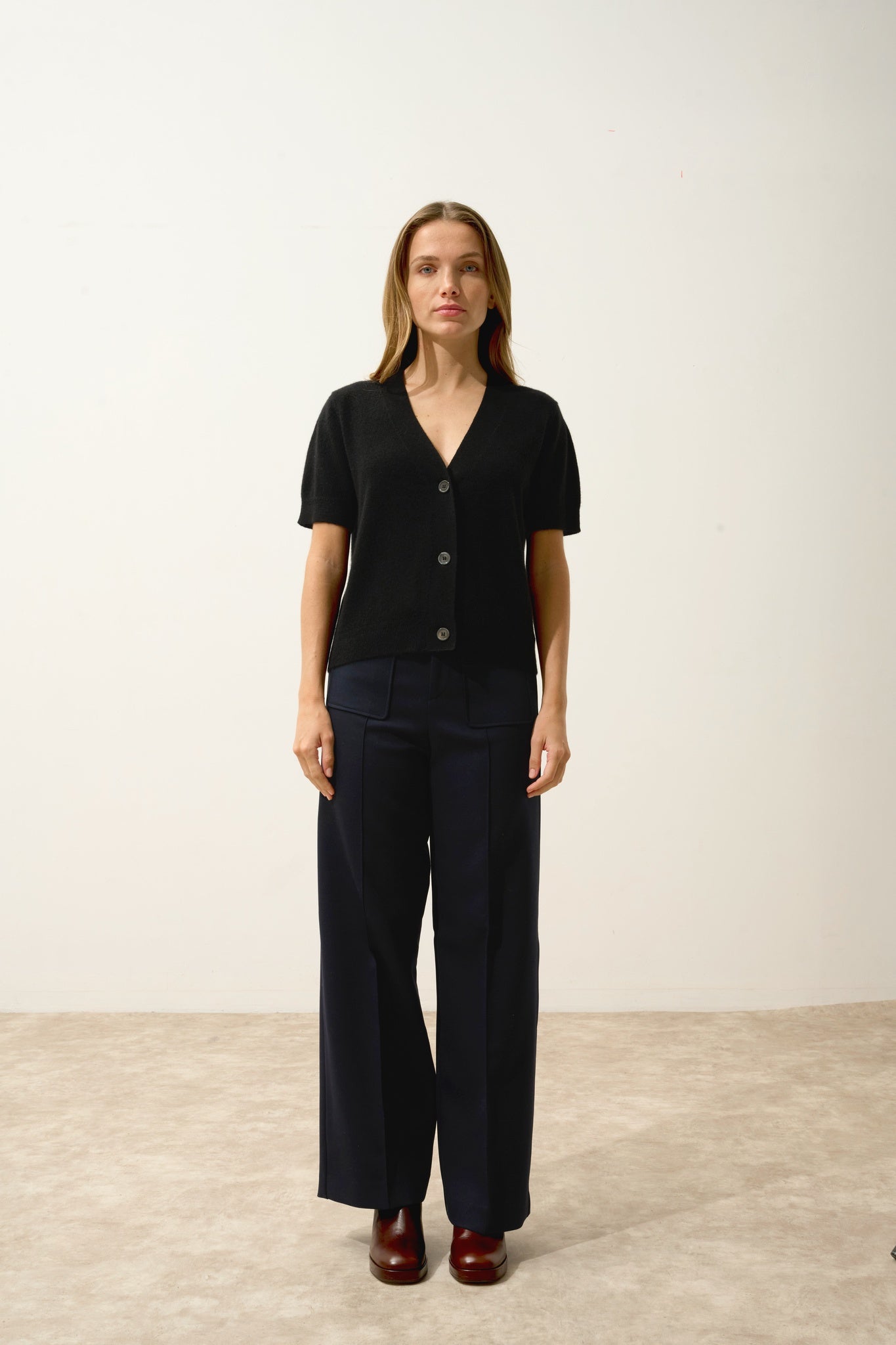 IRIS black v-neck cardigan