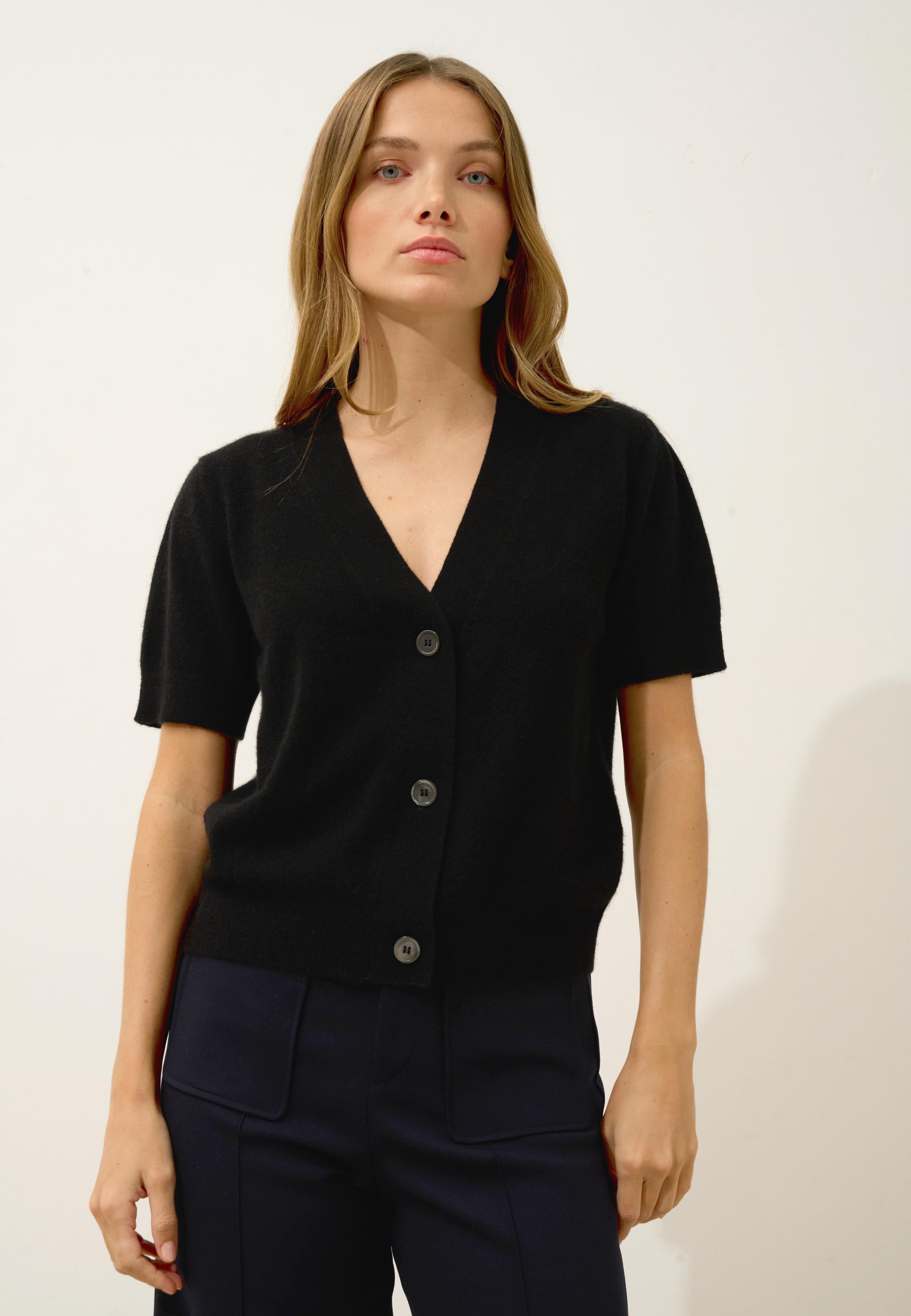 IRIS cardigan col v noir