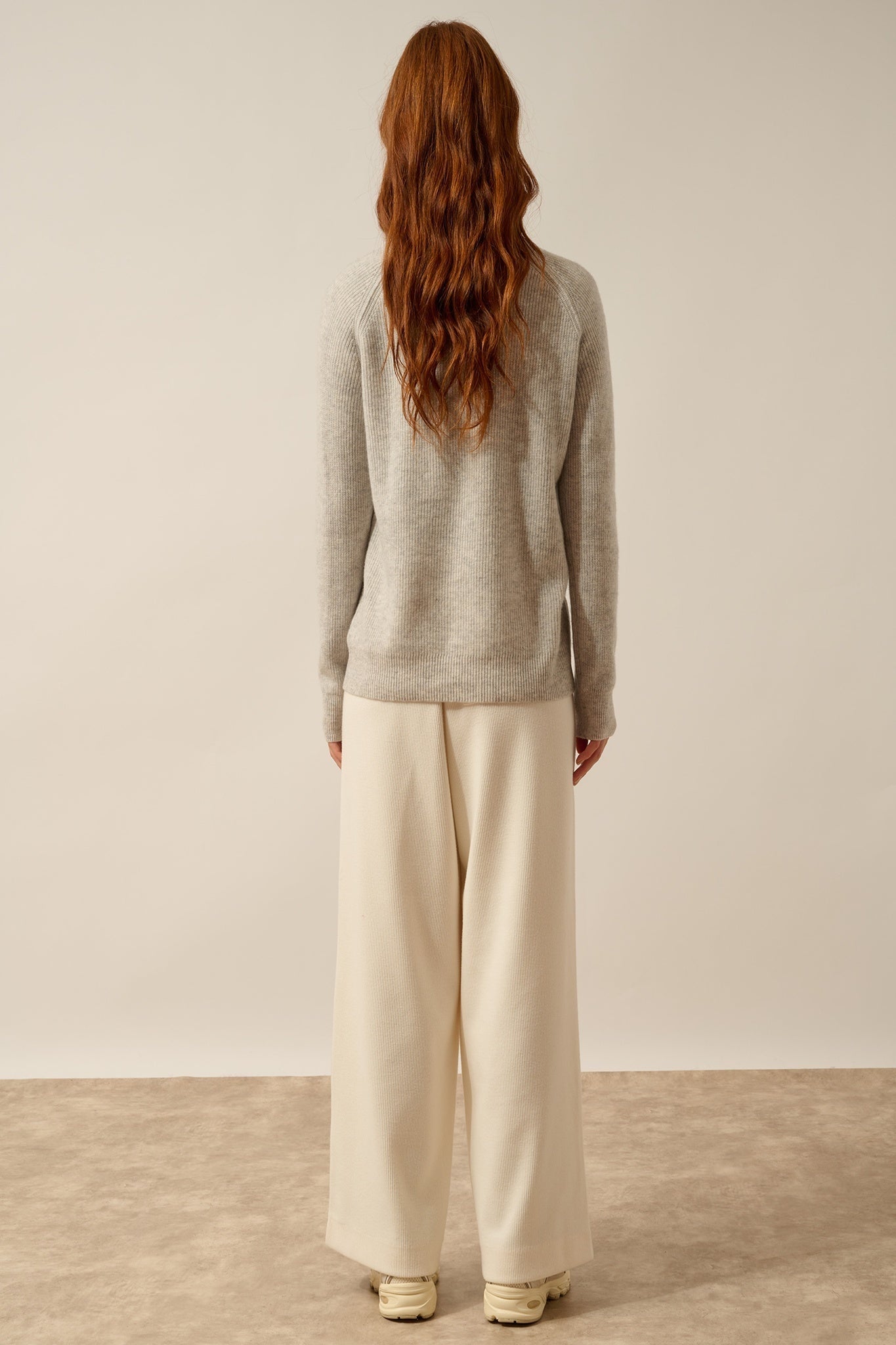 ISADORA pull col rond glacier chiné