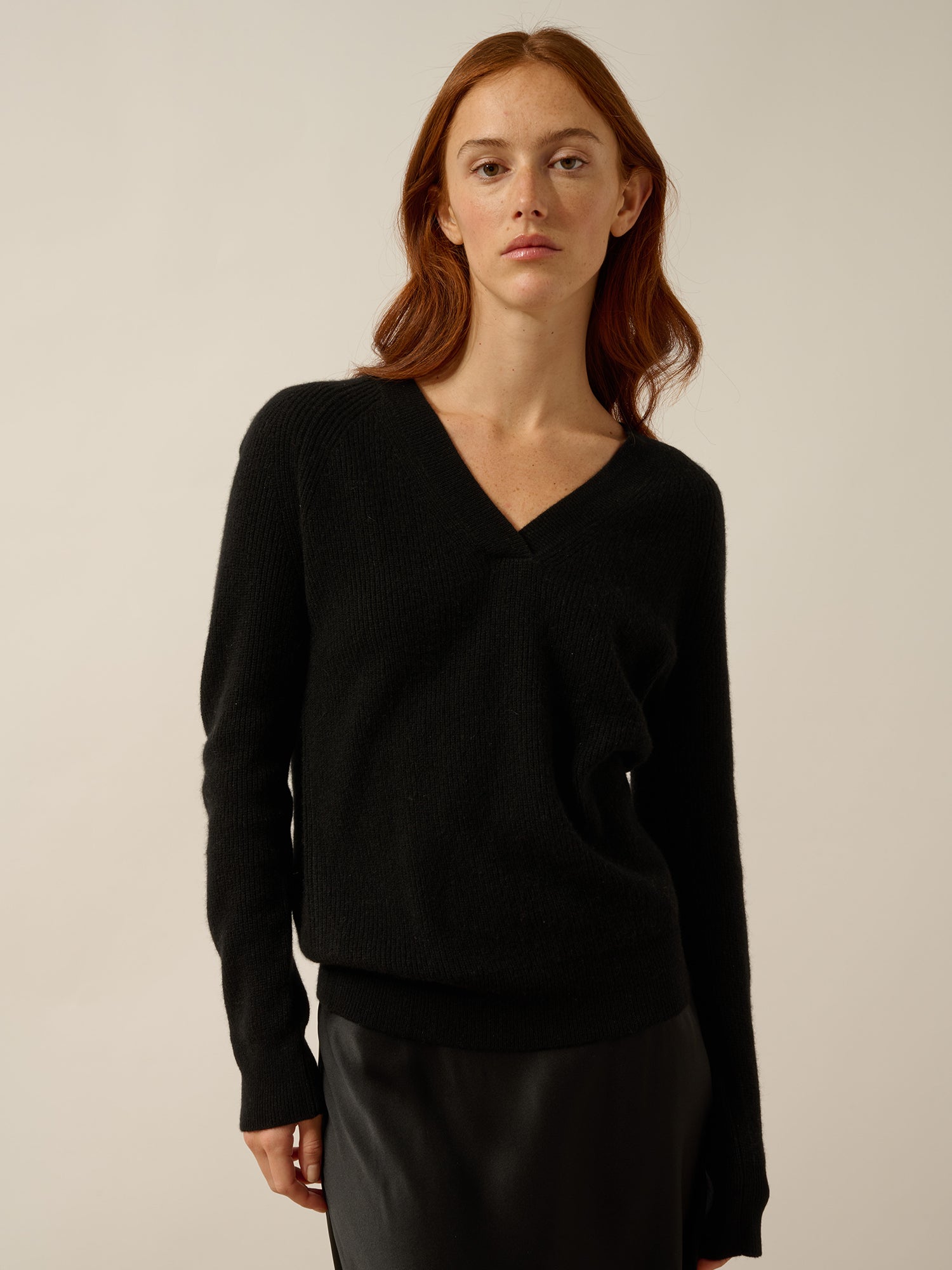 ISALUNE pull col v noir