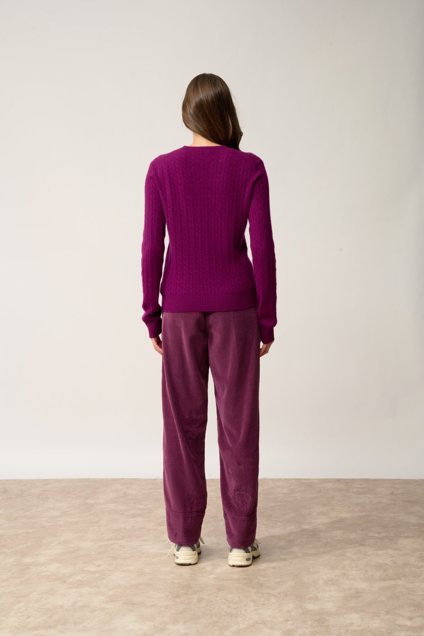 JADE plum round-neck sweater