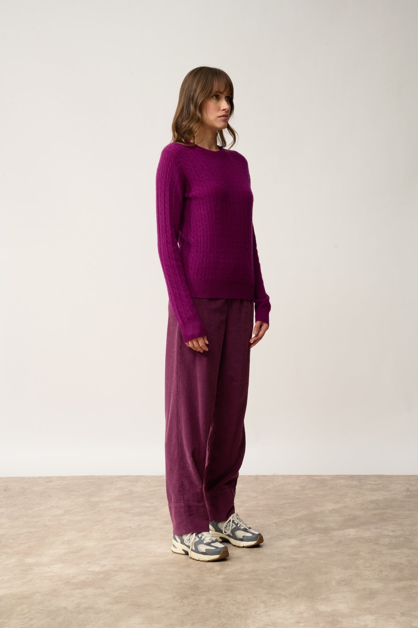 JADE plum round-neck sweater