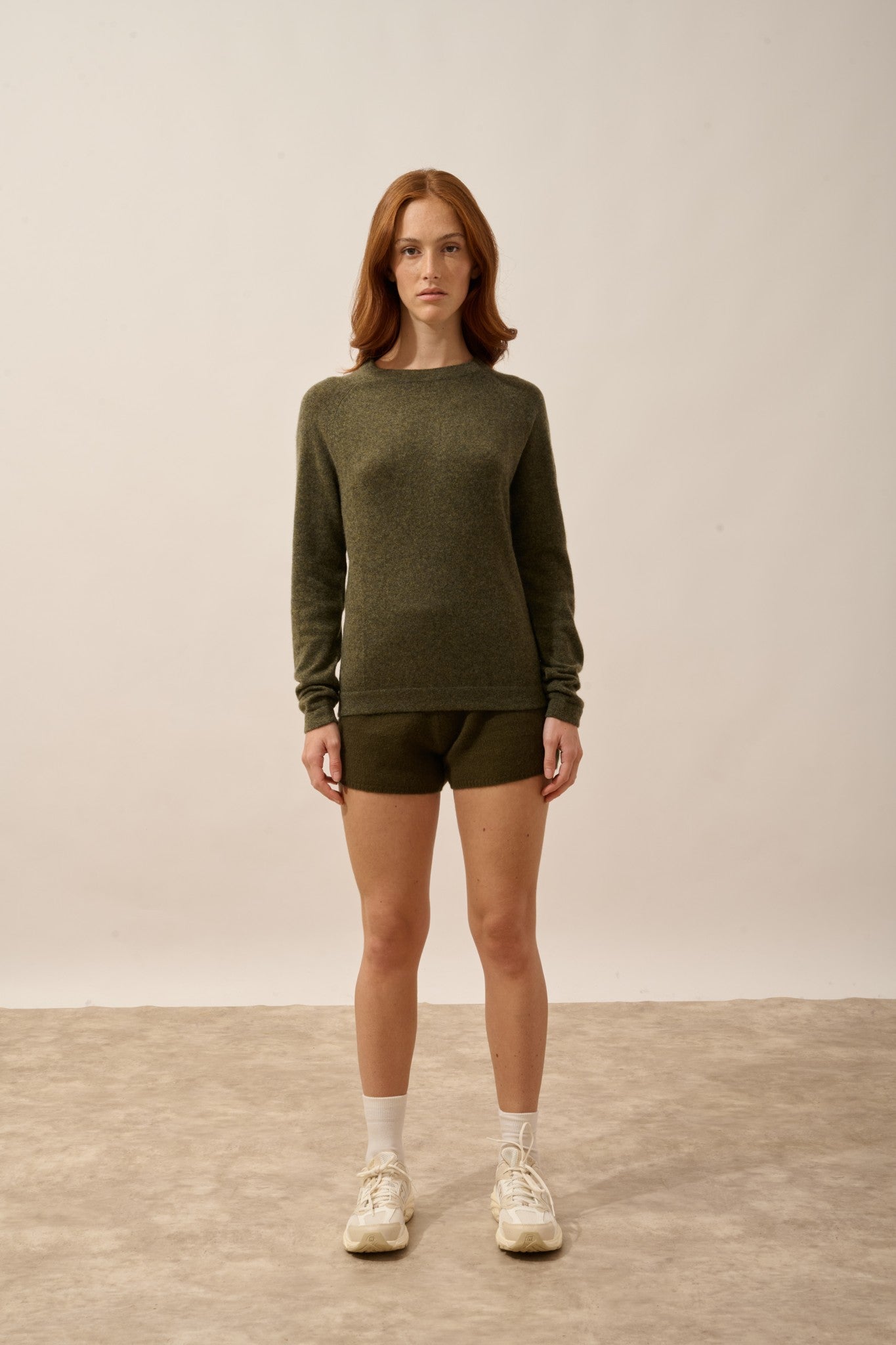 jane pull col rond army chiné