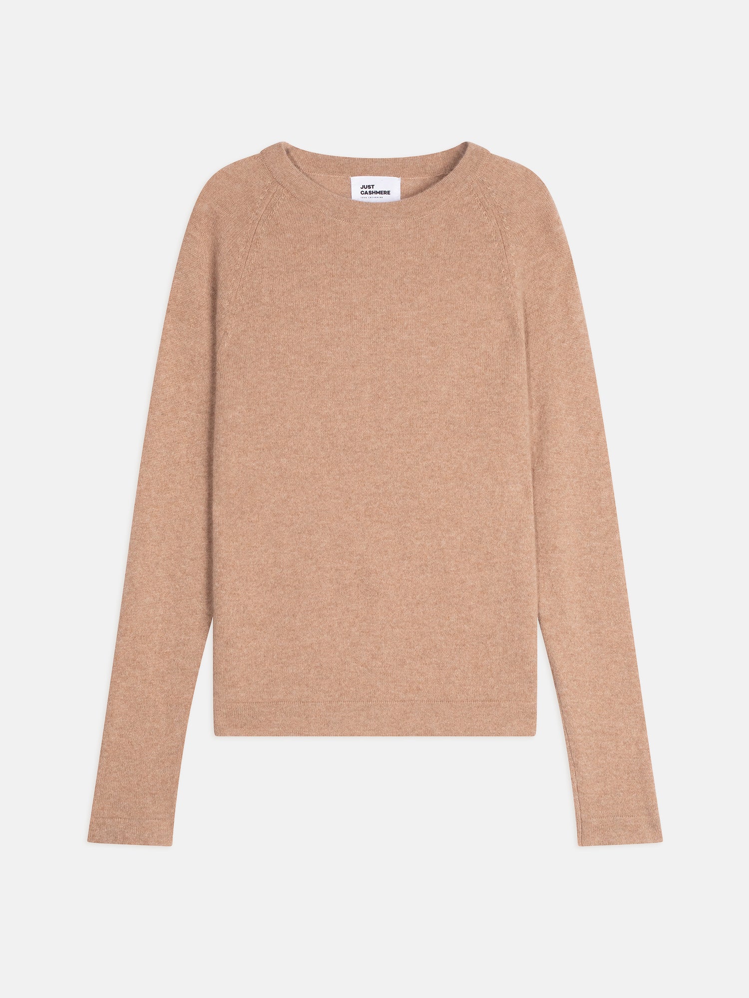 JANE round-neck sweater camel mottled