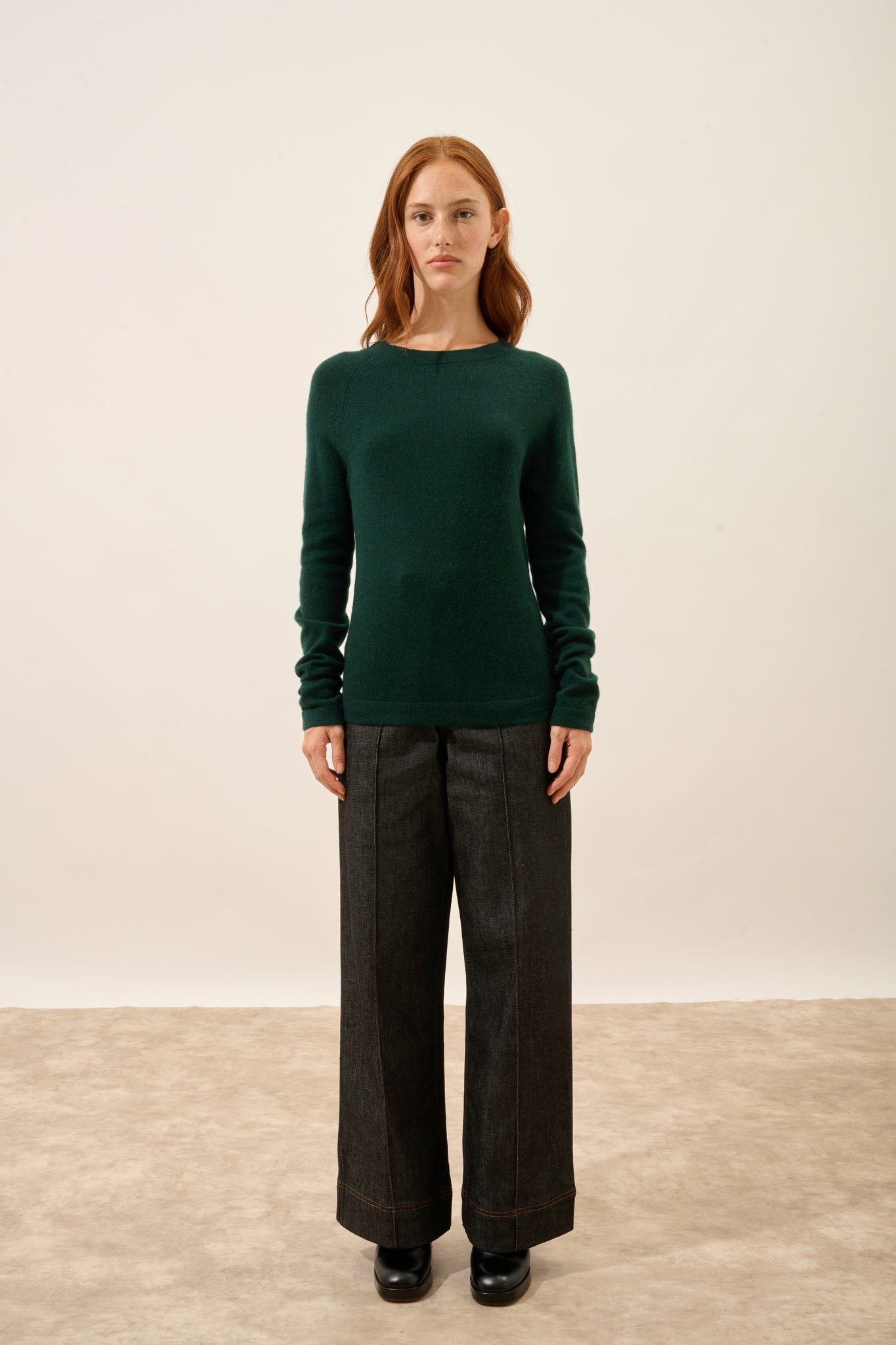 JANE pull col rond cyprès