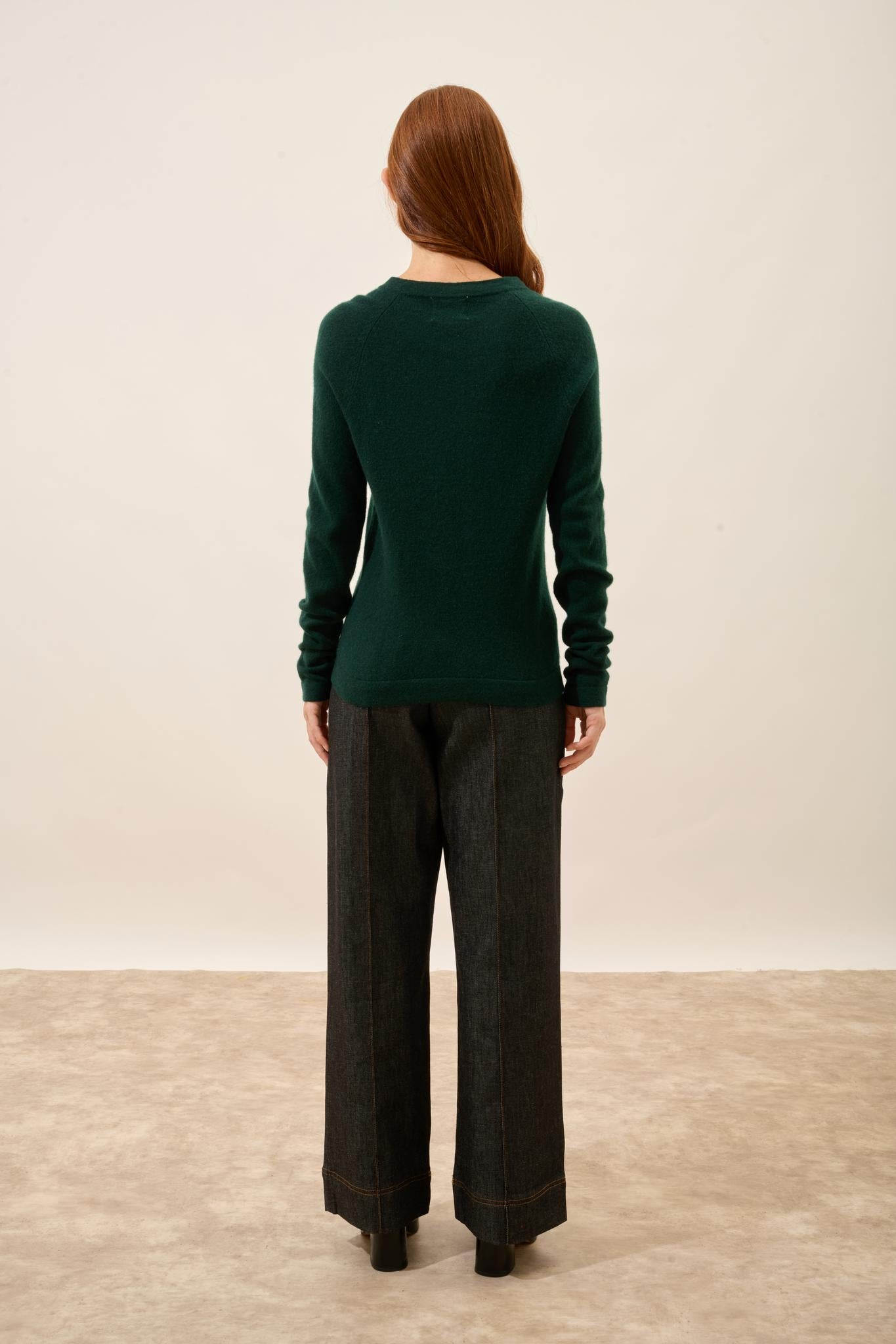 JANE round-neck sweater cypress