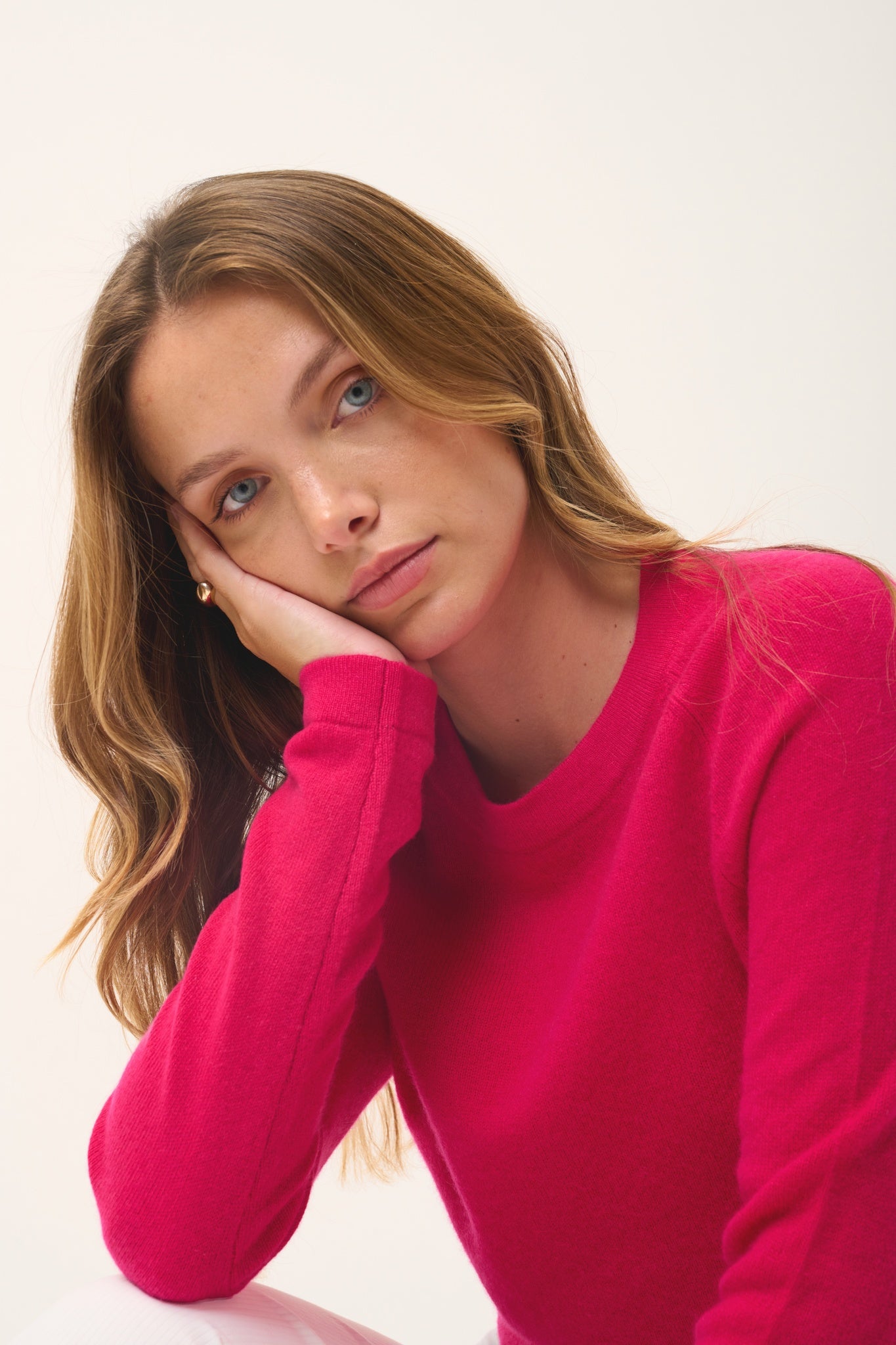 JANE round-neck sweater fuchsia