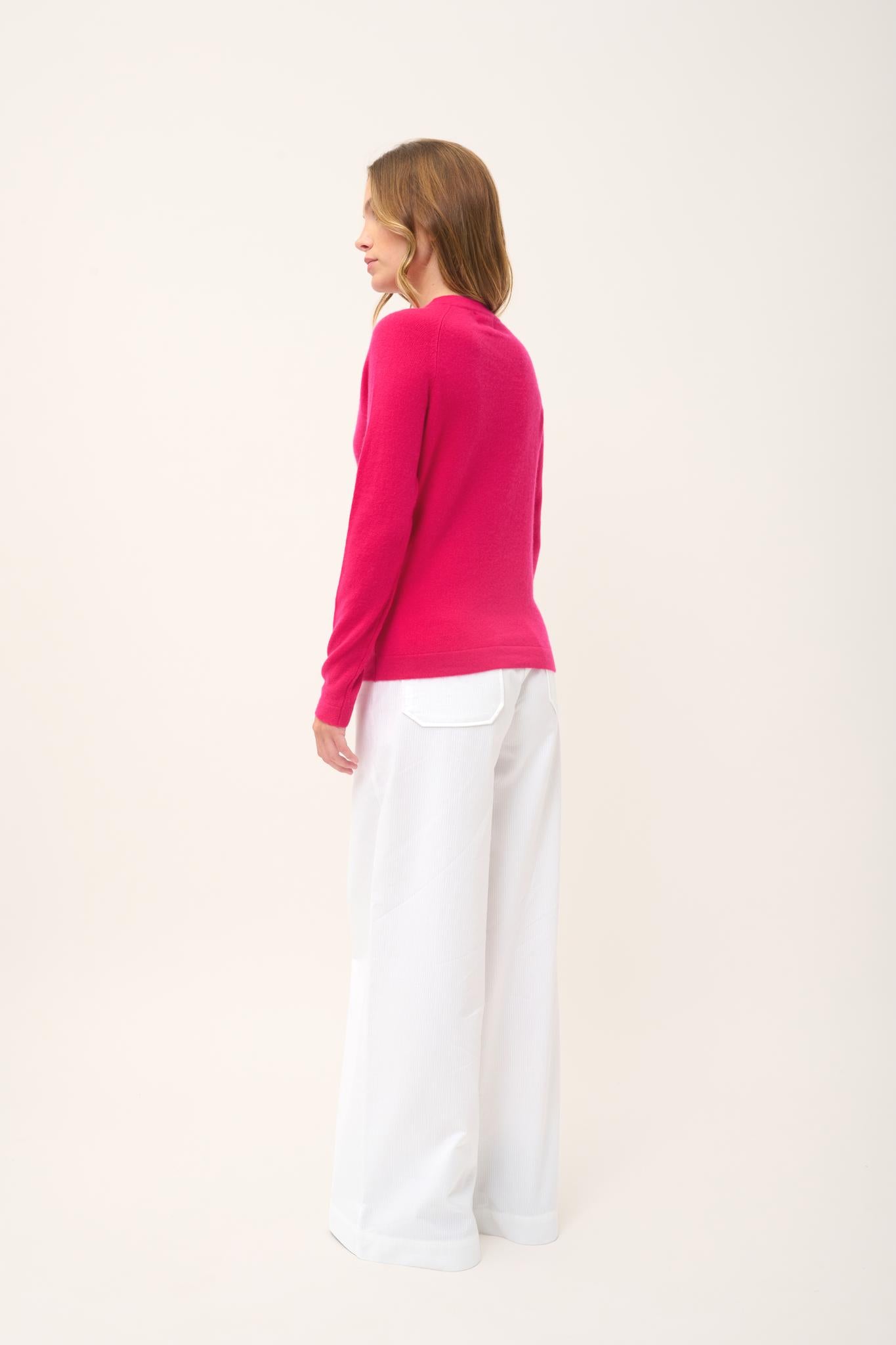 JANE round-neck sweater fuchsia