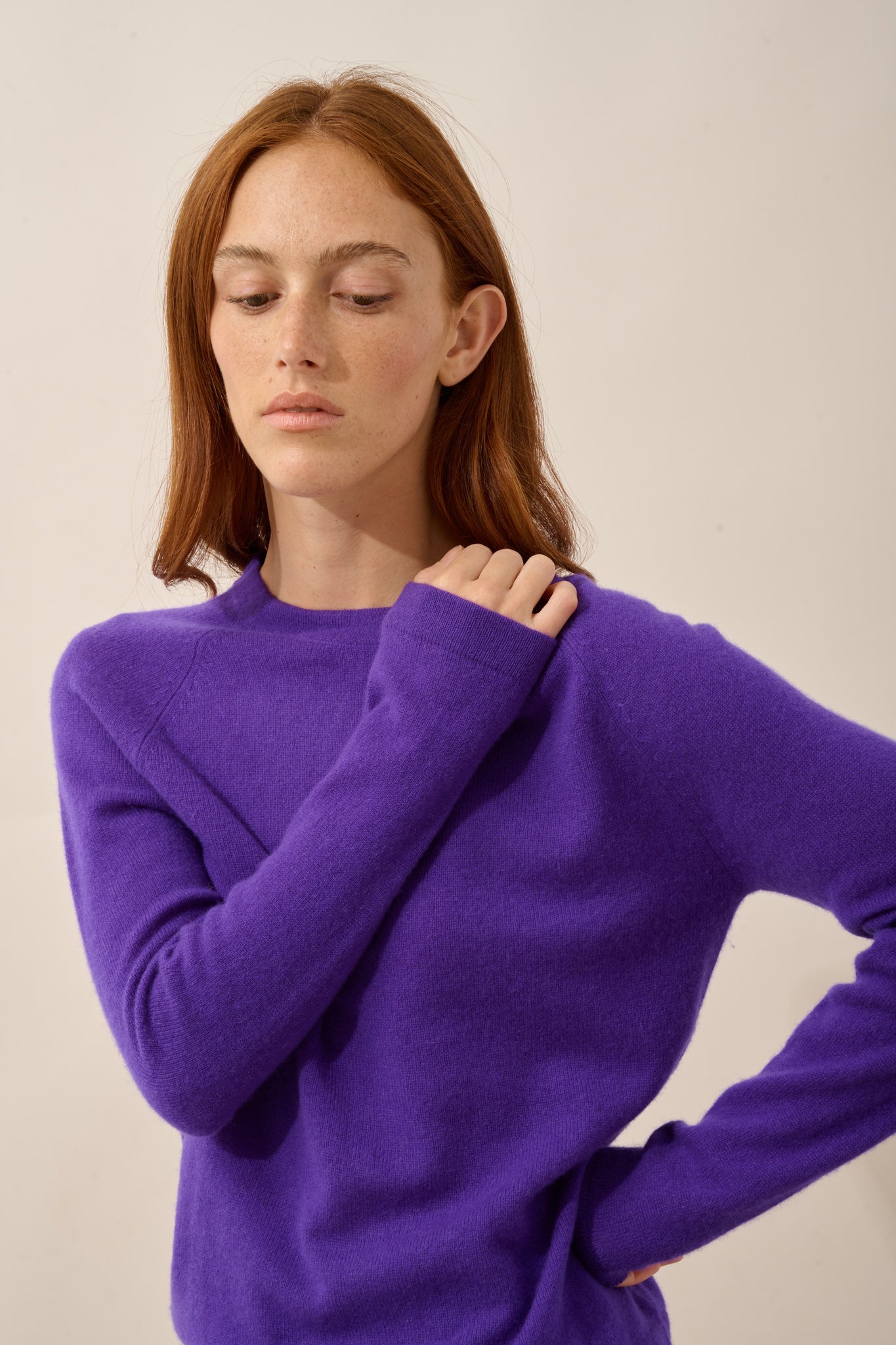 JANE round neck sweater gentian