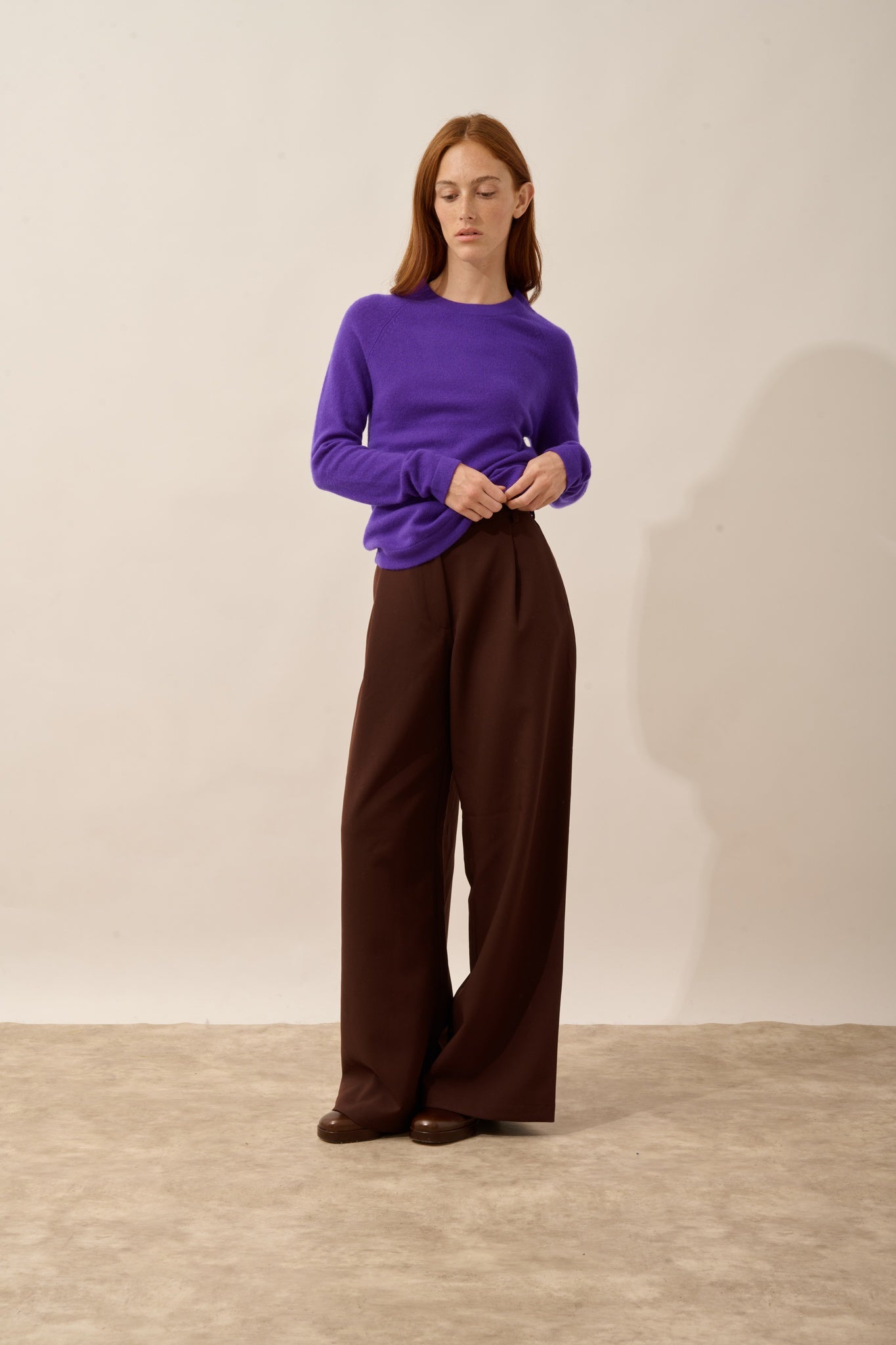 JANE pull col rond gentiane