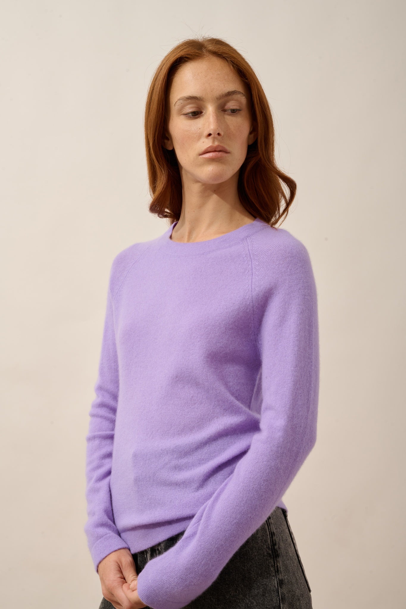 JANE lavender round neck sweater