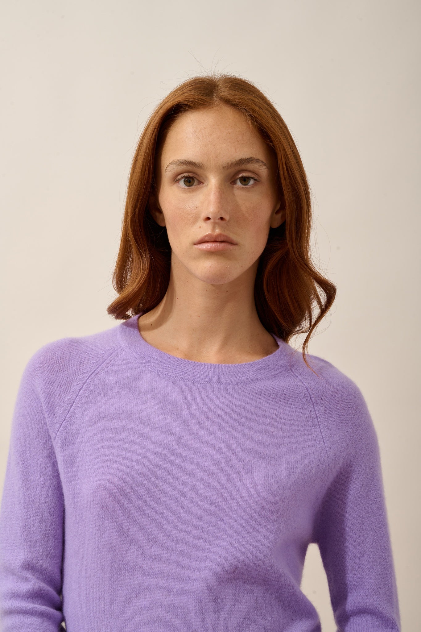 JANE pull col rond lavande