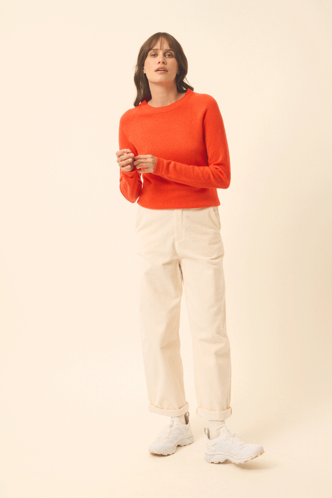 JANE round-neck sweater orange