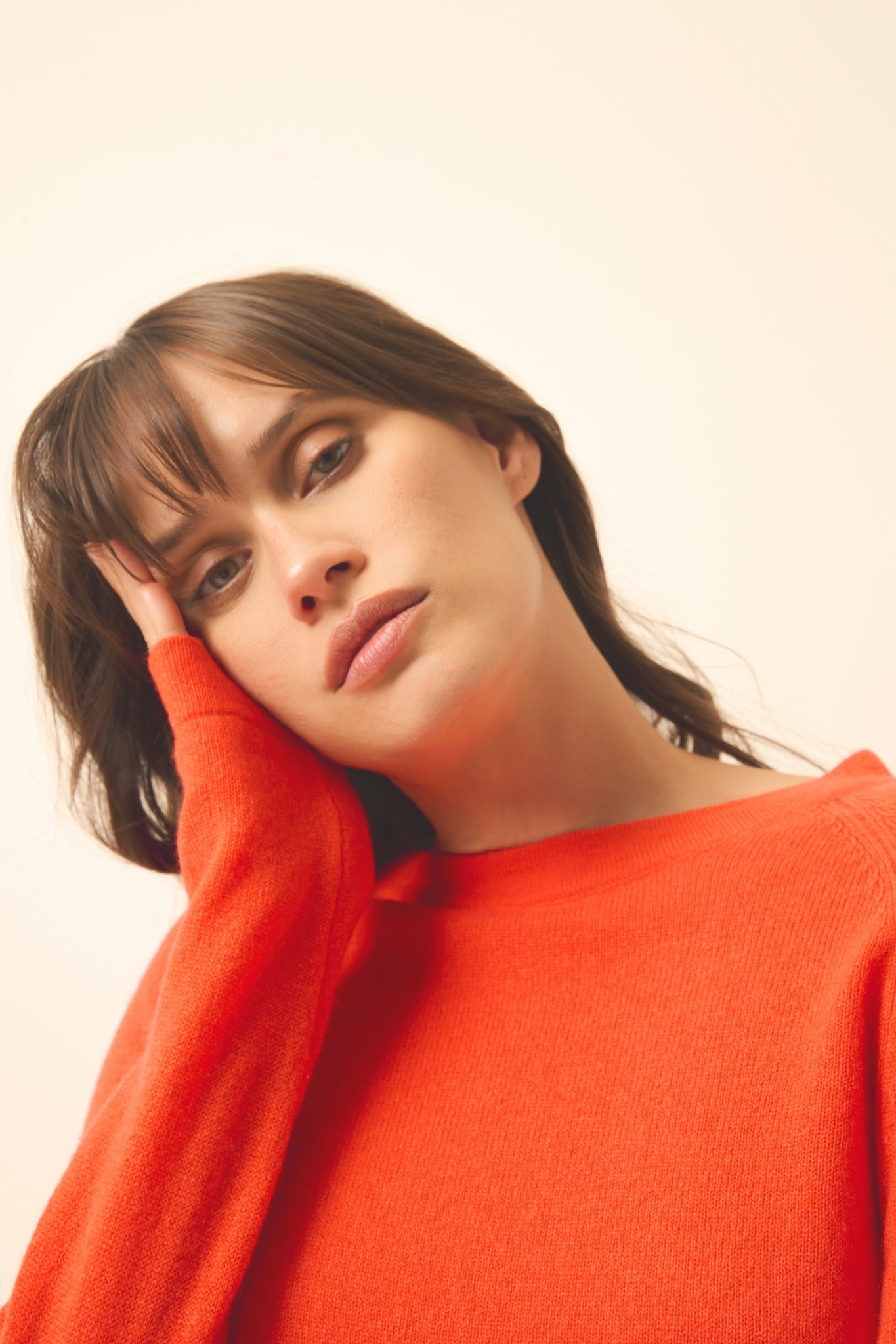 JANE round-neck sweater orange