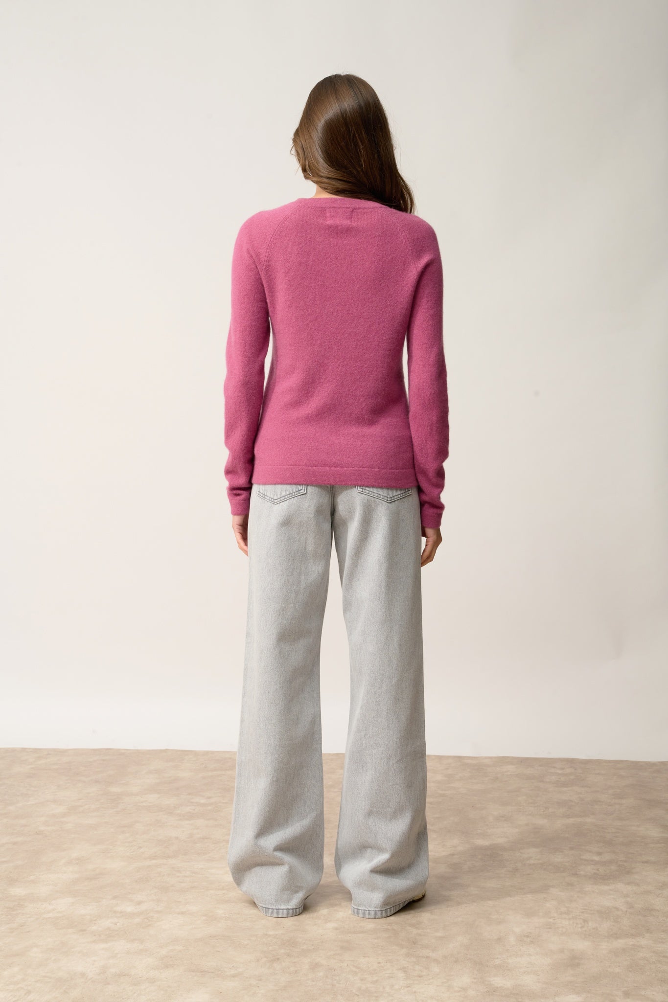 JANE pull col rond orchidée