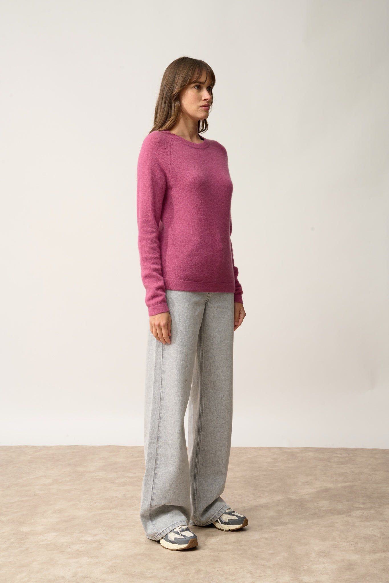 JANE pull col rond orchidée