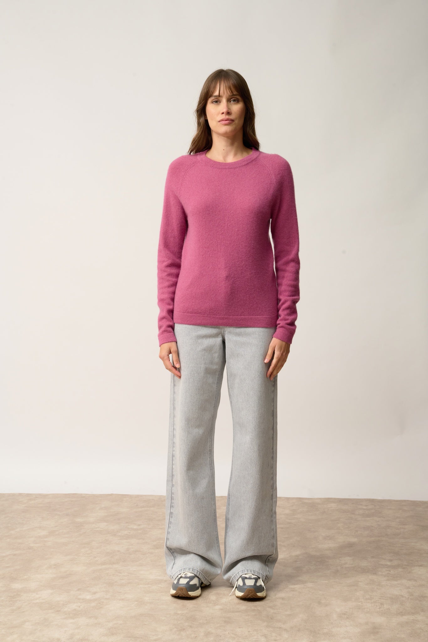 JANE pull col rond orchidée