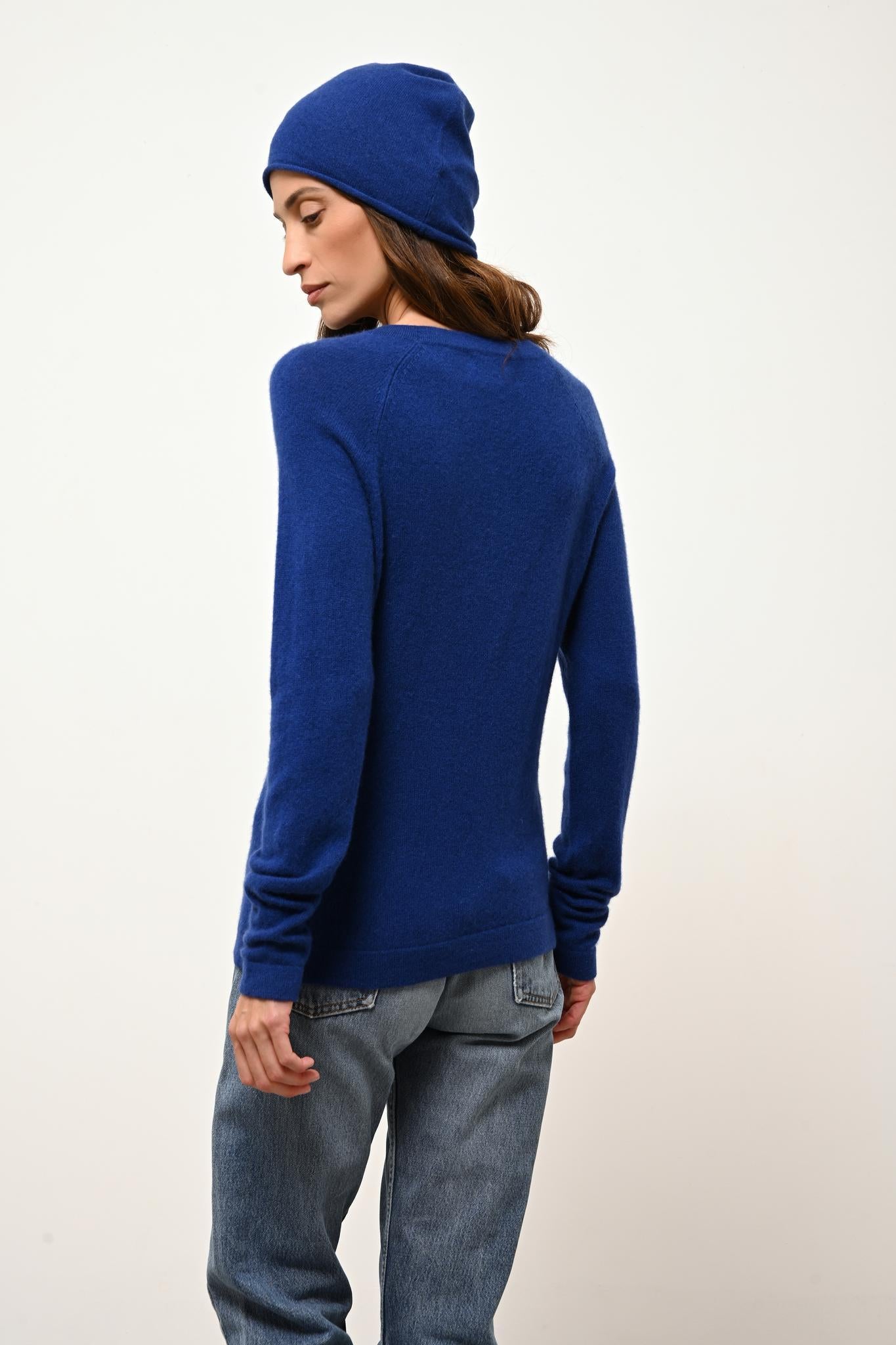 JANE pull col rond outremer