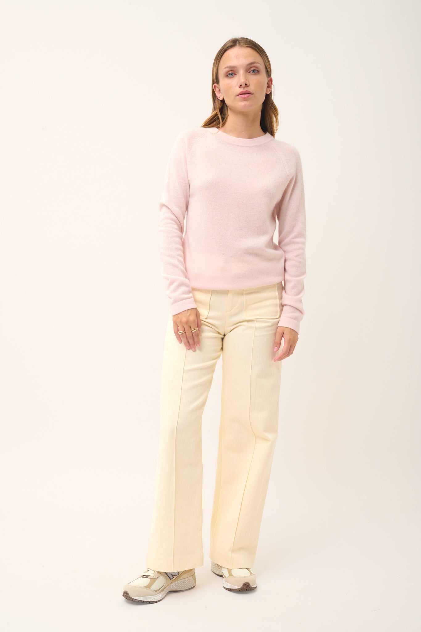 JANE pull col rond poudre