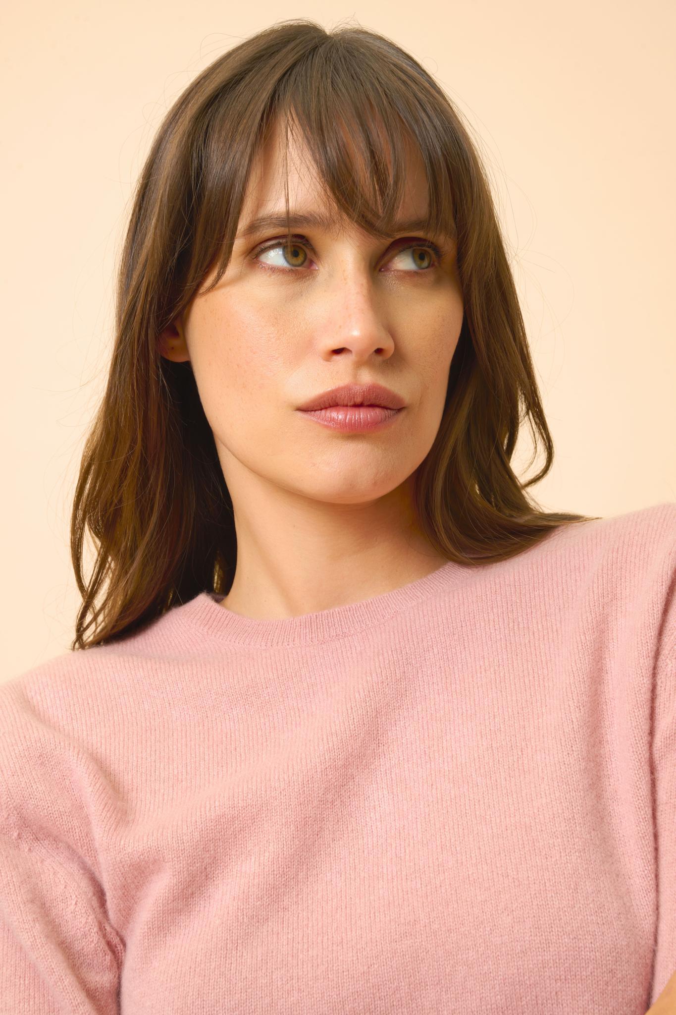 JANICE rosewood round-neck sweater