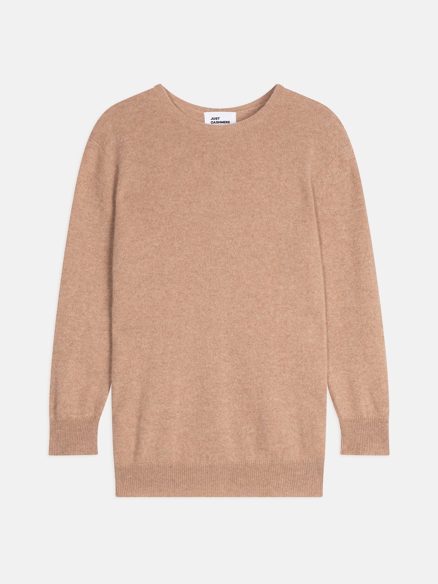 JANICE pull col rond camel chiné