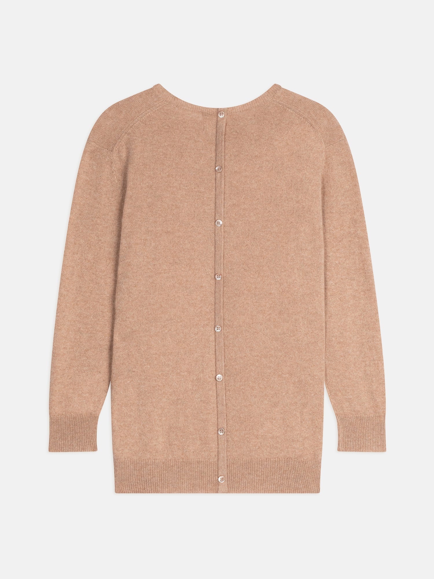 JANICE pull col rond camel chiné