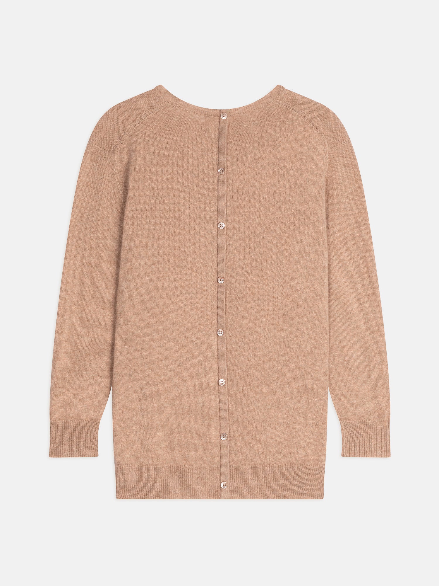 JANICE pull col rond camel chiné