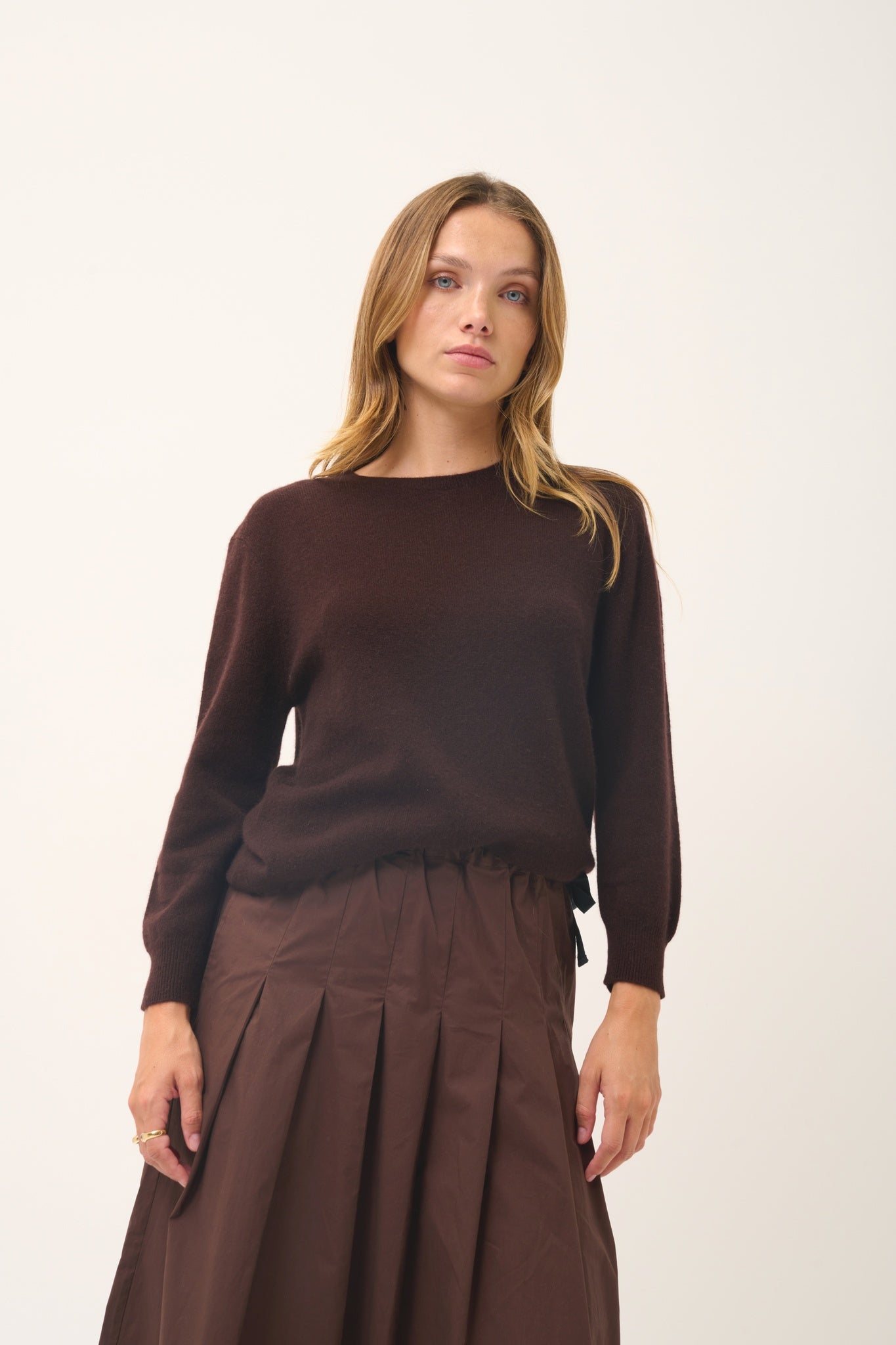 JANICE round-neck sweater choco