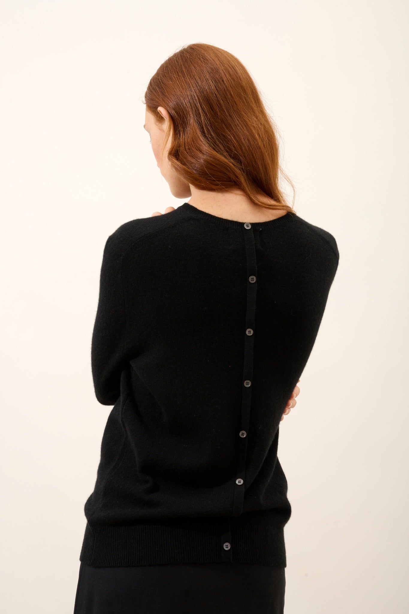 JANICE pull col rond noir