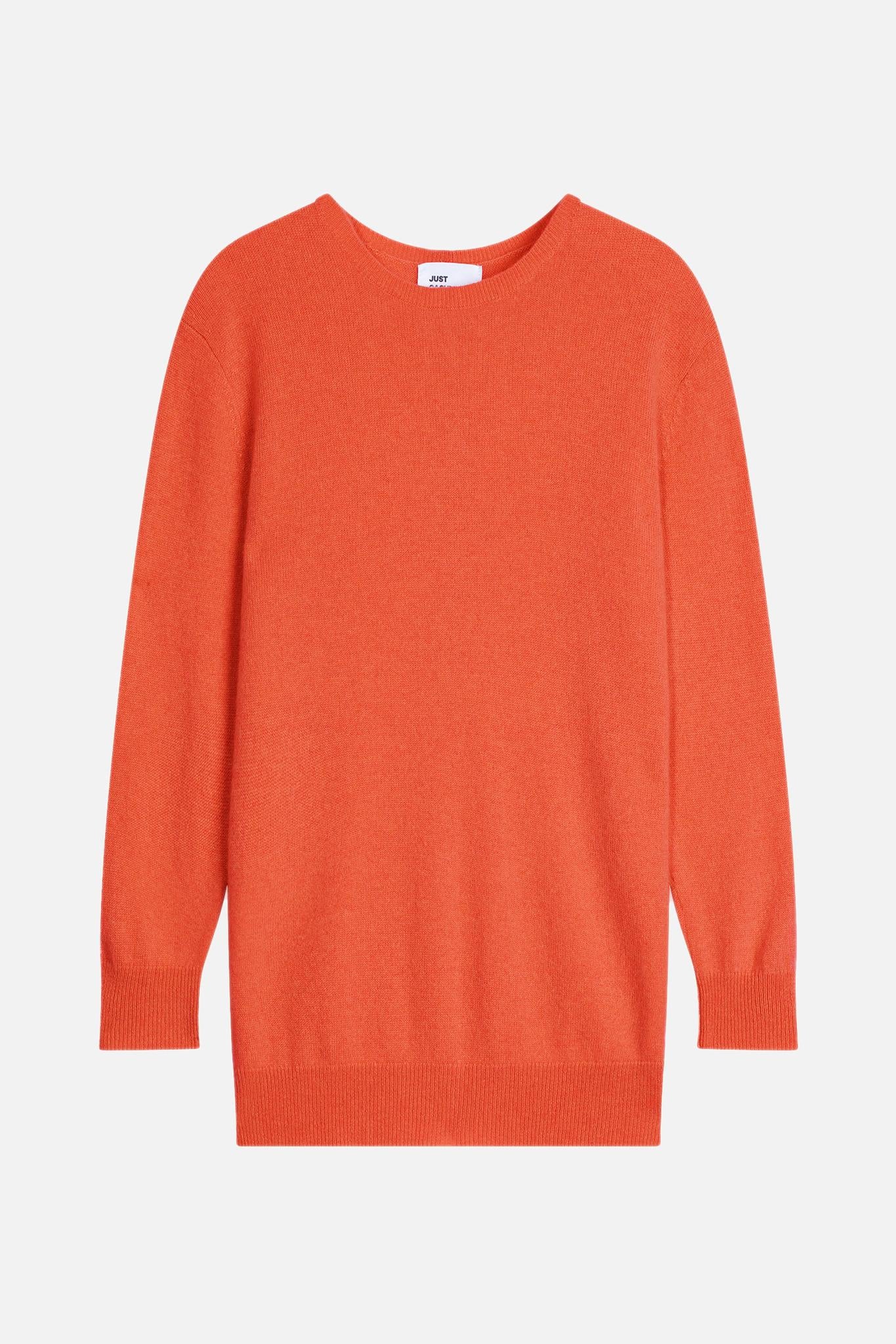 JANICE pull col rond orange
