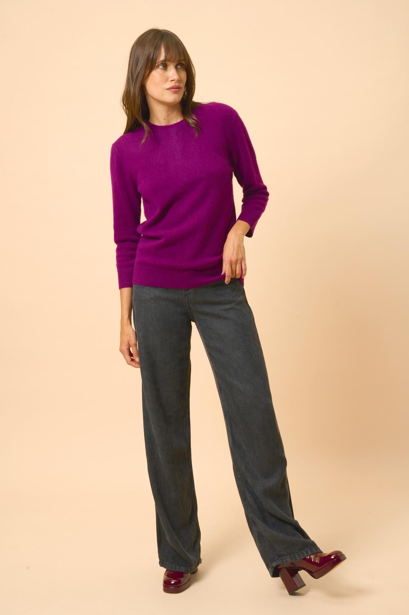 JANICE pull col rond prune