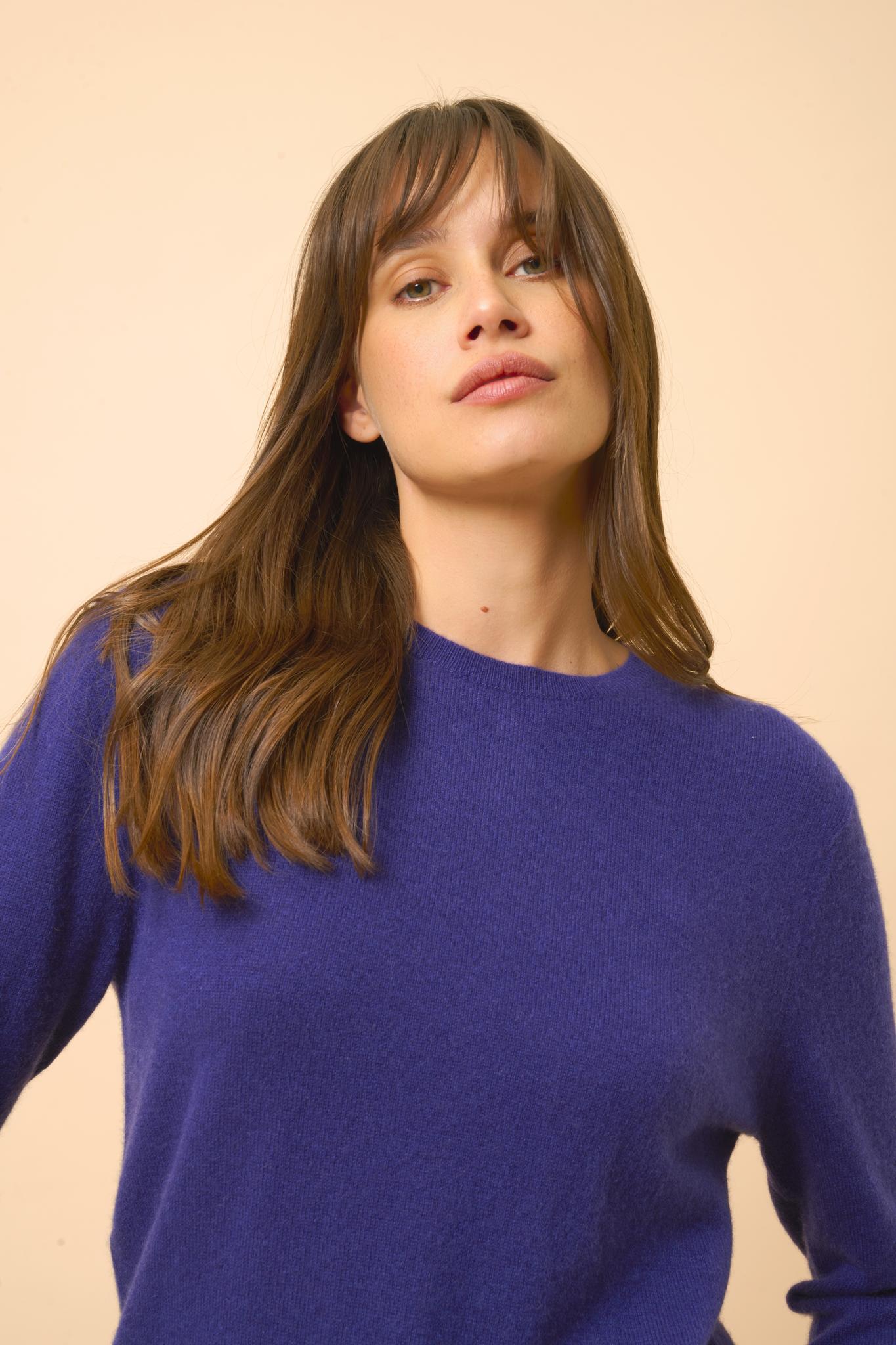JANICE round-neck sweater purple