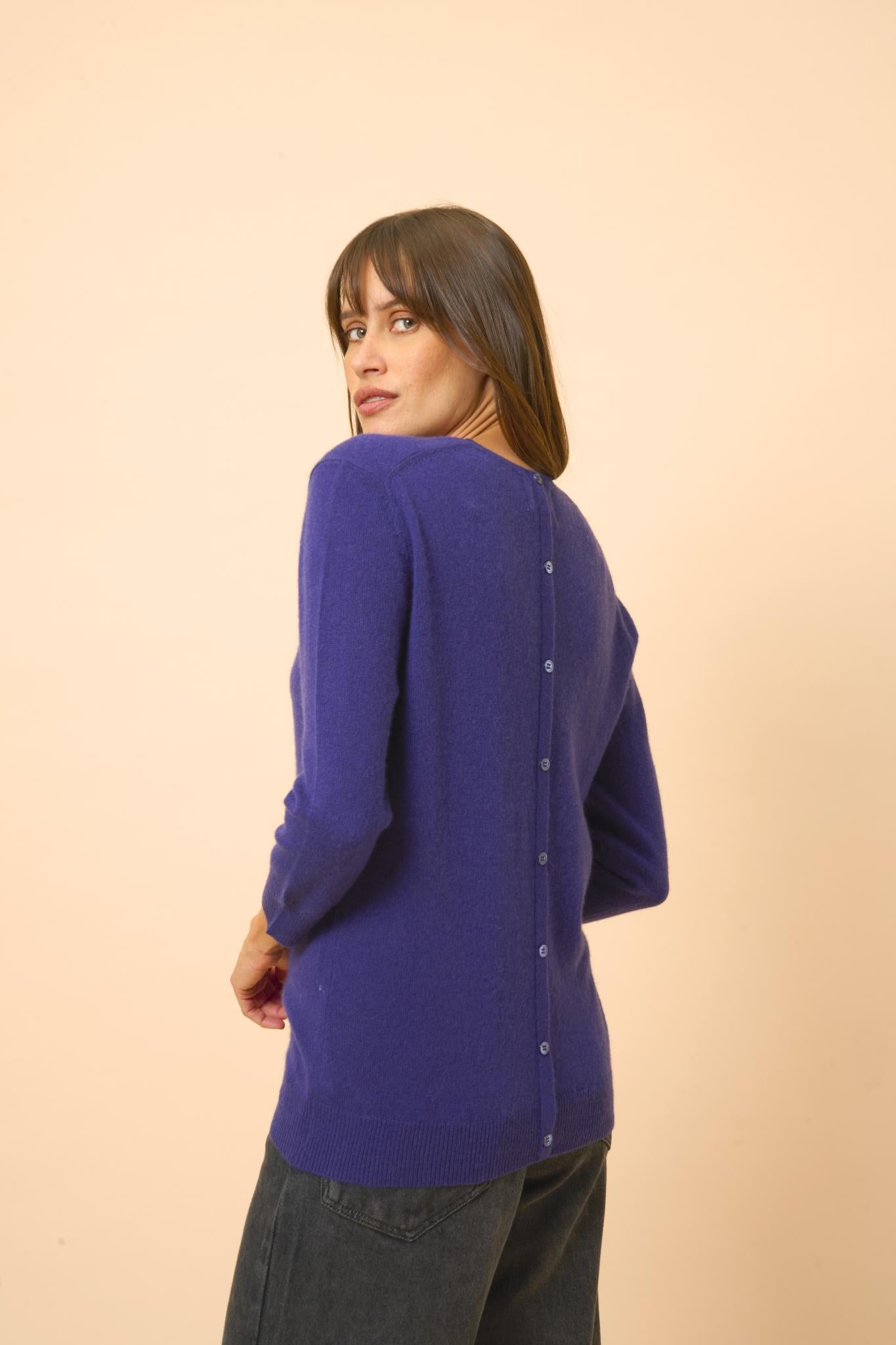 JANICE round-neck sweater purple