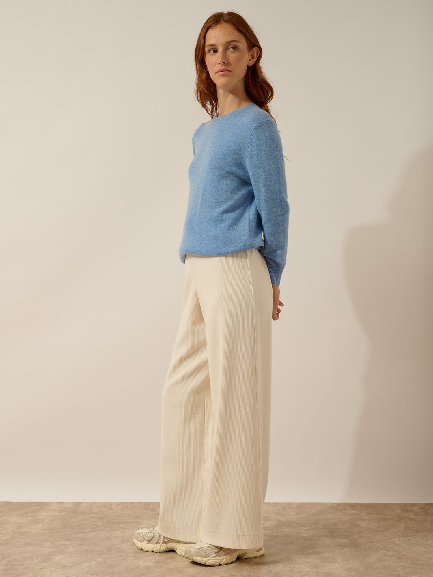 JANICE sky round neck sweater