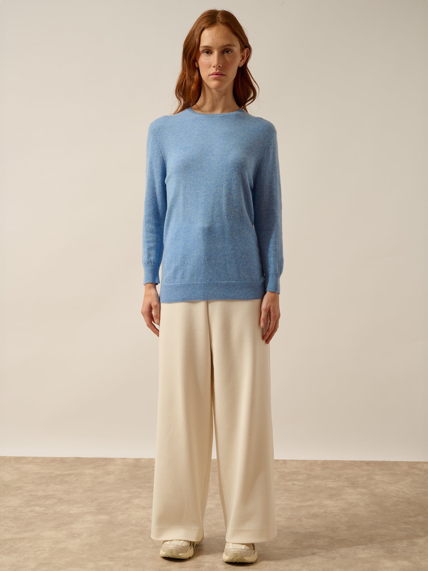 JANICE sky round neck sweater