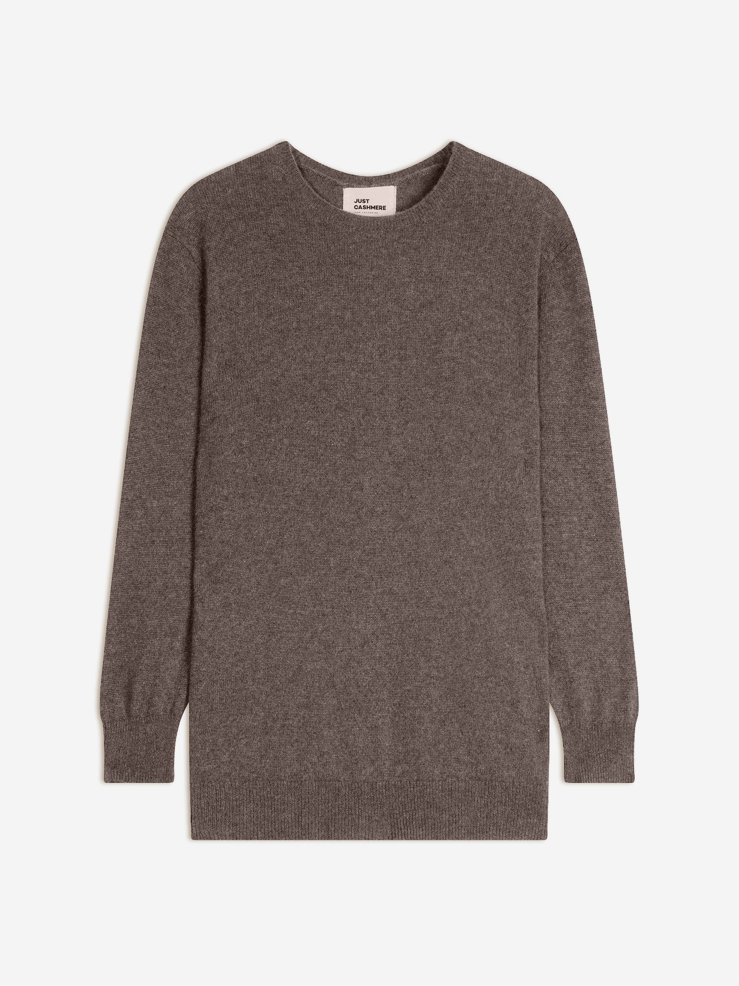 JANICE pull col rond taupe chiné